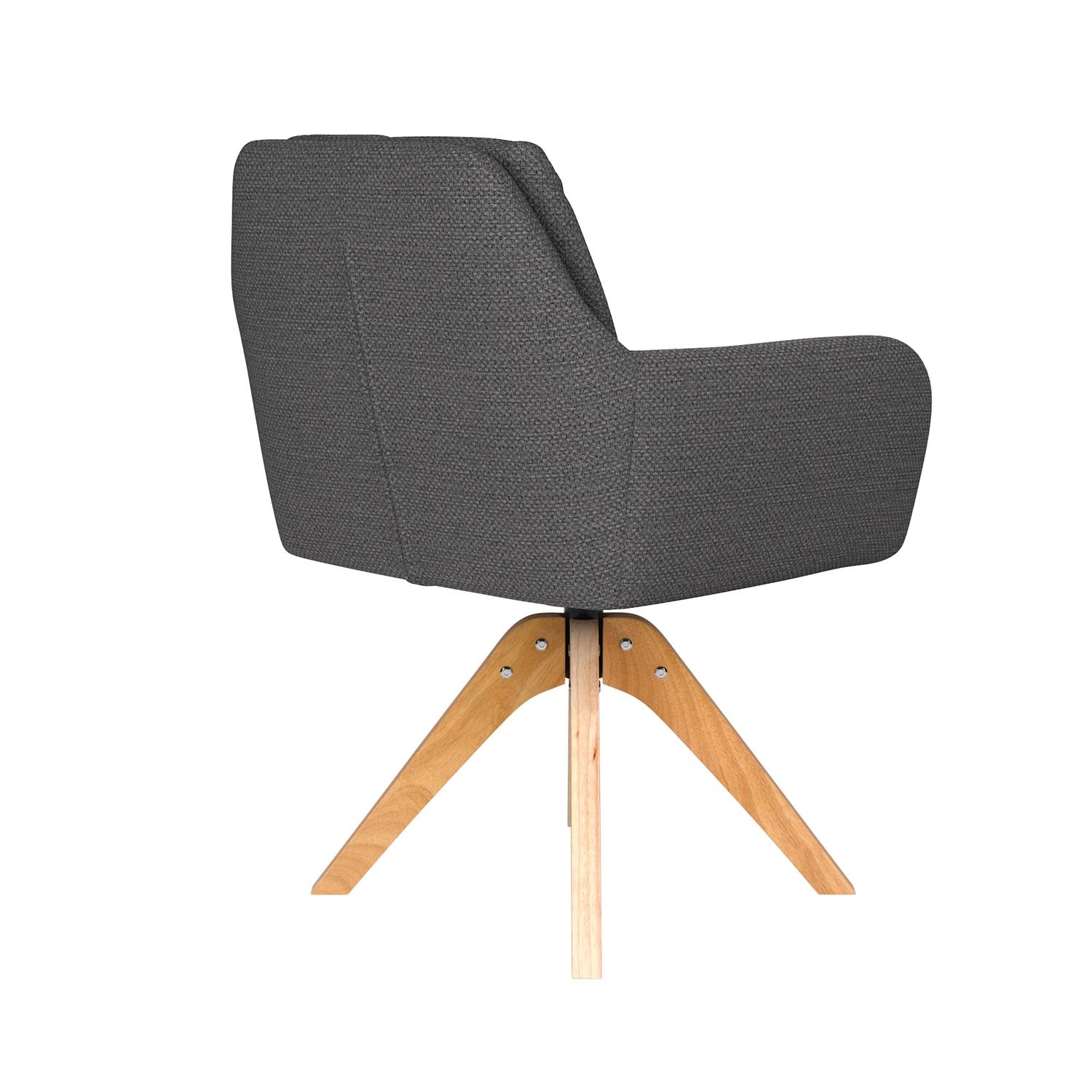 Stuhl Pete Wooden Swivel in Grau präsentiert im Onlineshop von KAQTU Design AG. Stuhl ist von White Label Living