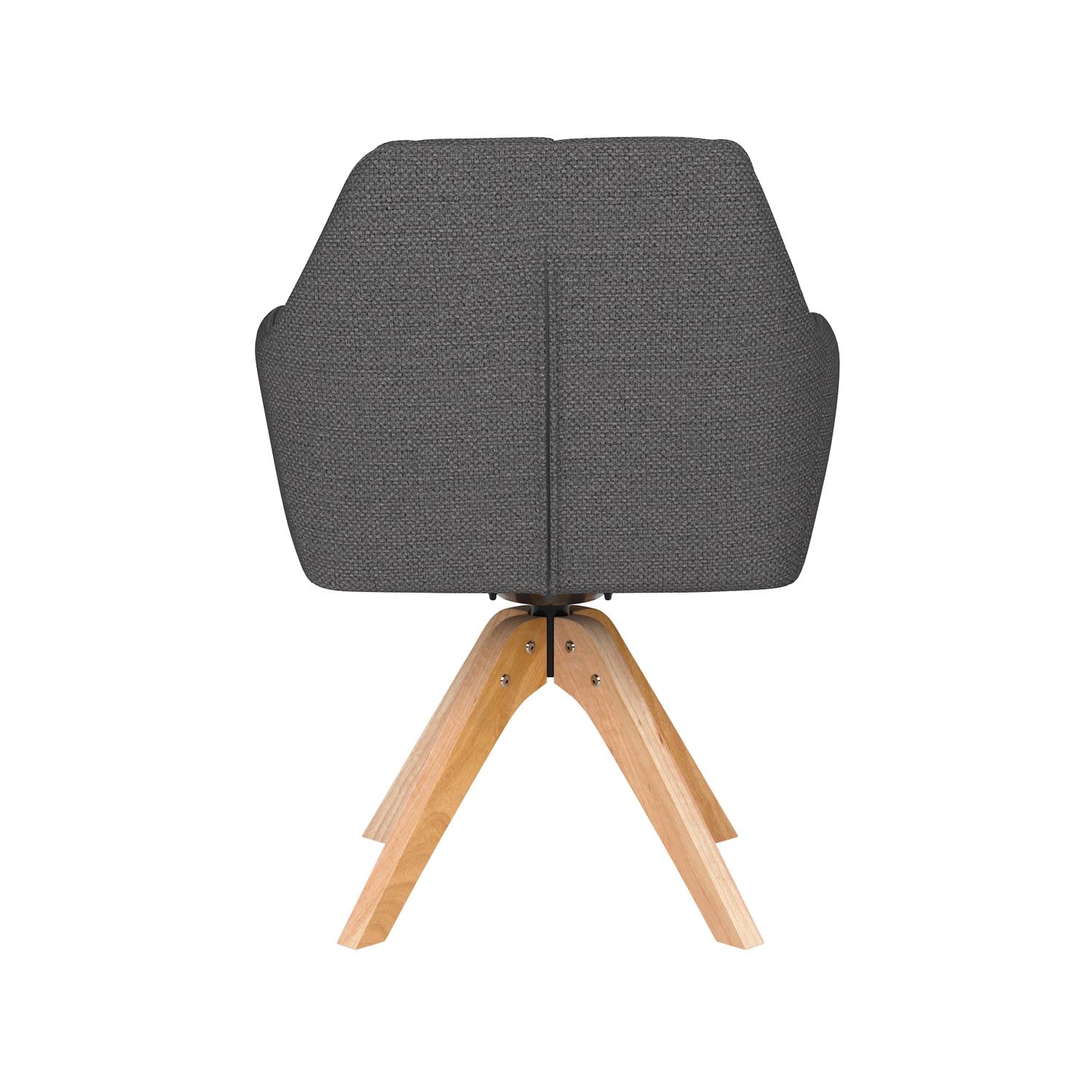Stuhl Pete Wooden Swivel in Grau präsentiert im Onlineshop von KAQTU Design AG. Stuhl ist von White Label Living