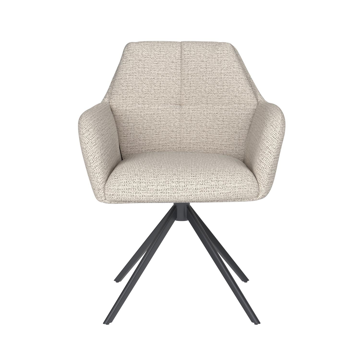 Stuhl Pete Metal Swivel in Off-White präsentiert im Onlineshop von KAQTU Design AG. Stuhl ist von White Label Living