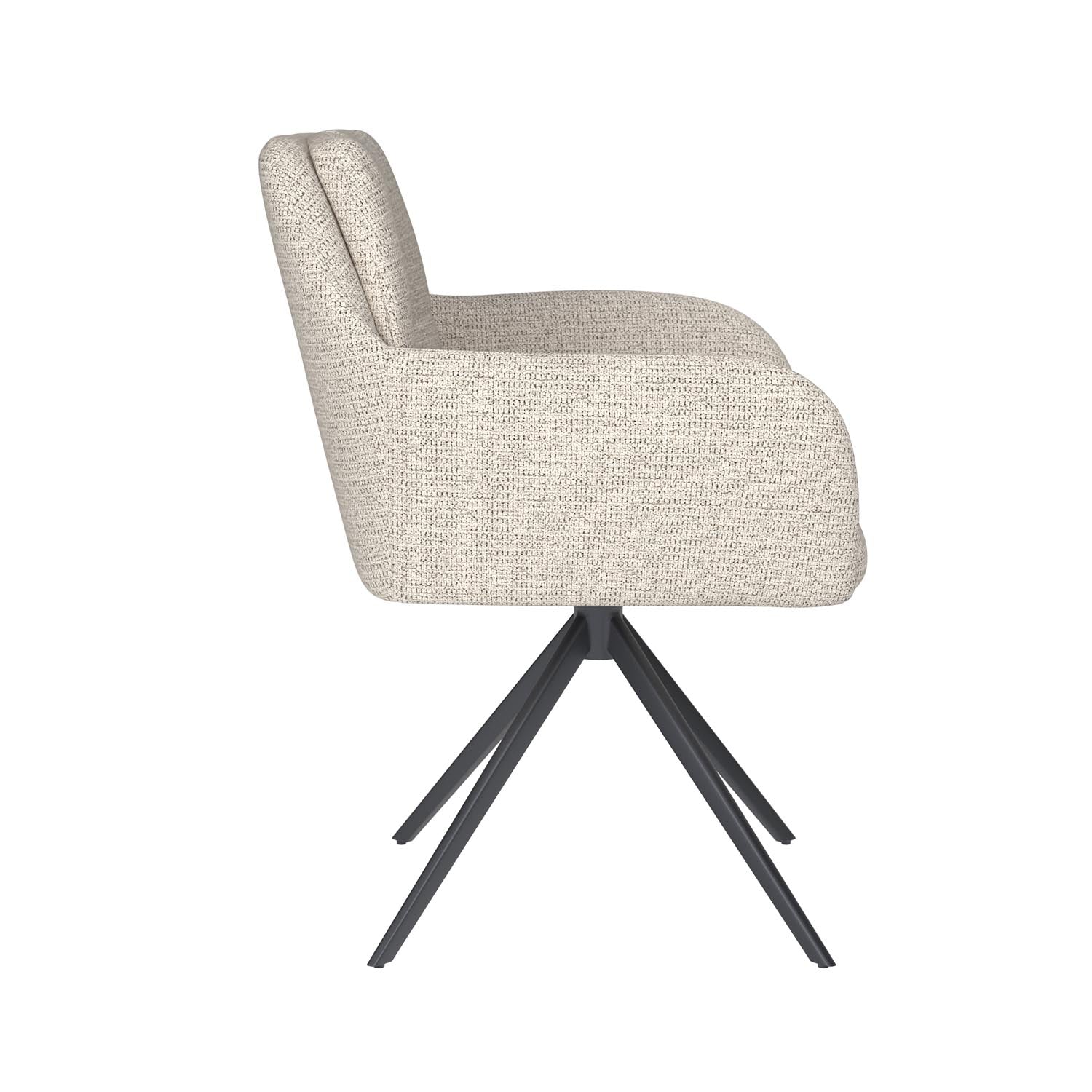 Stuhl Pete Metal Swivel in Off-White präsentiert im Onlineshop von KAQTU Design AG. Stuhl ist von White Label Living