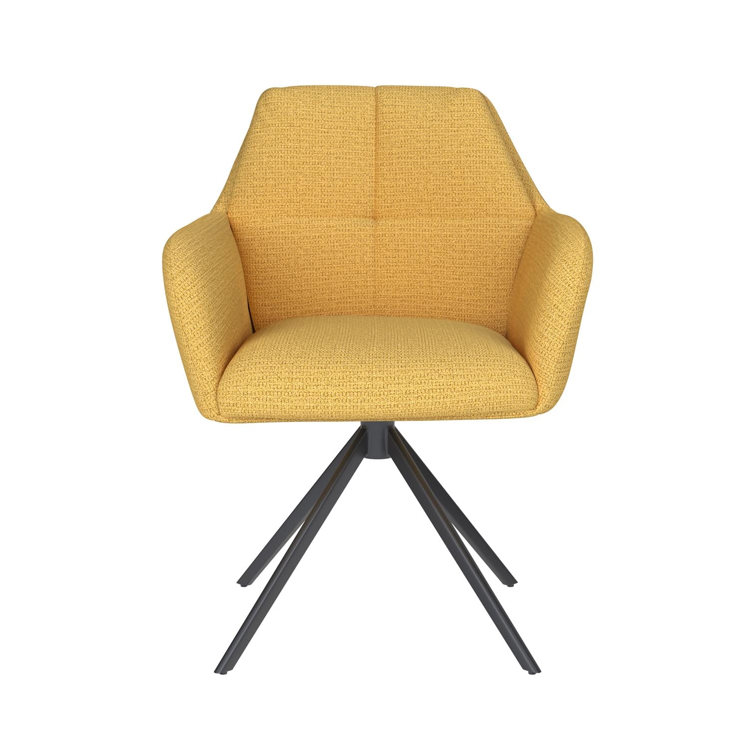 Stuhl Pete Metal Swivel in Ochre präsentiert im Onlineshop von KAQTU Design AG. Stuhl ist von White Label Living