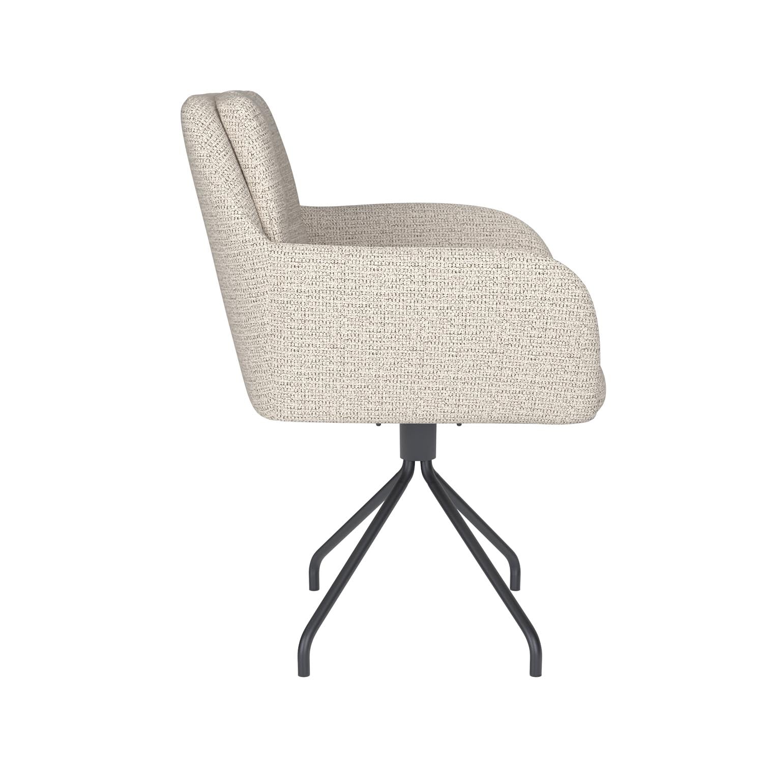 Stuhl Pete Spider Swivel in Off-White präsentiert im Onlineshop von KAQTU Design AG. Stuhl ist von White Label Living