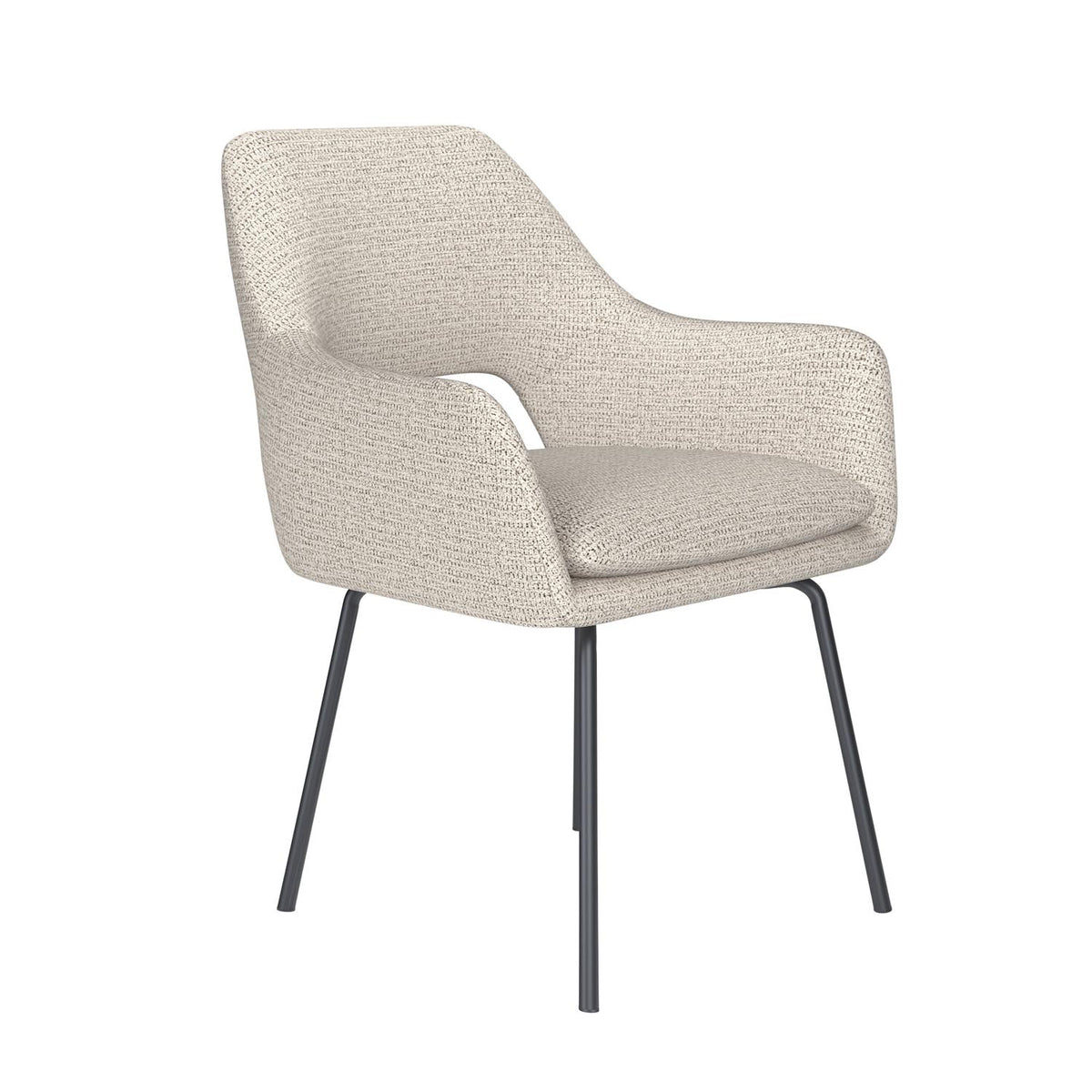 Stuhl Mos 4 Metal Legs in Off-White präsentiert im Onlineshop von KAQTU Design AG. Stuhl ist von White Label Living