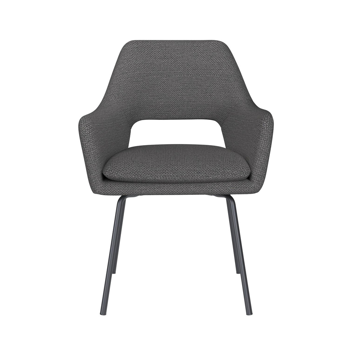 Stuhl Mos 4 Metal Legs in Grau präsentiert im Onlineshop von KAQTU Design AG. Stuhl ist von White Label Living