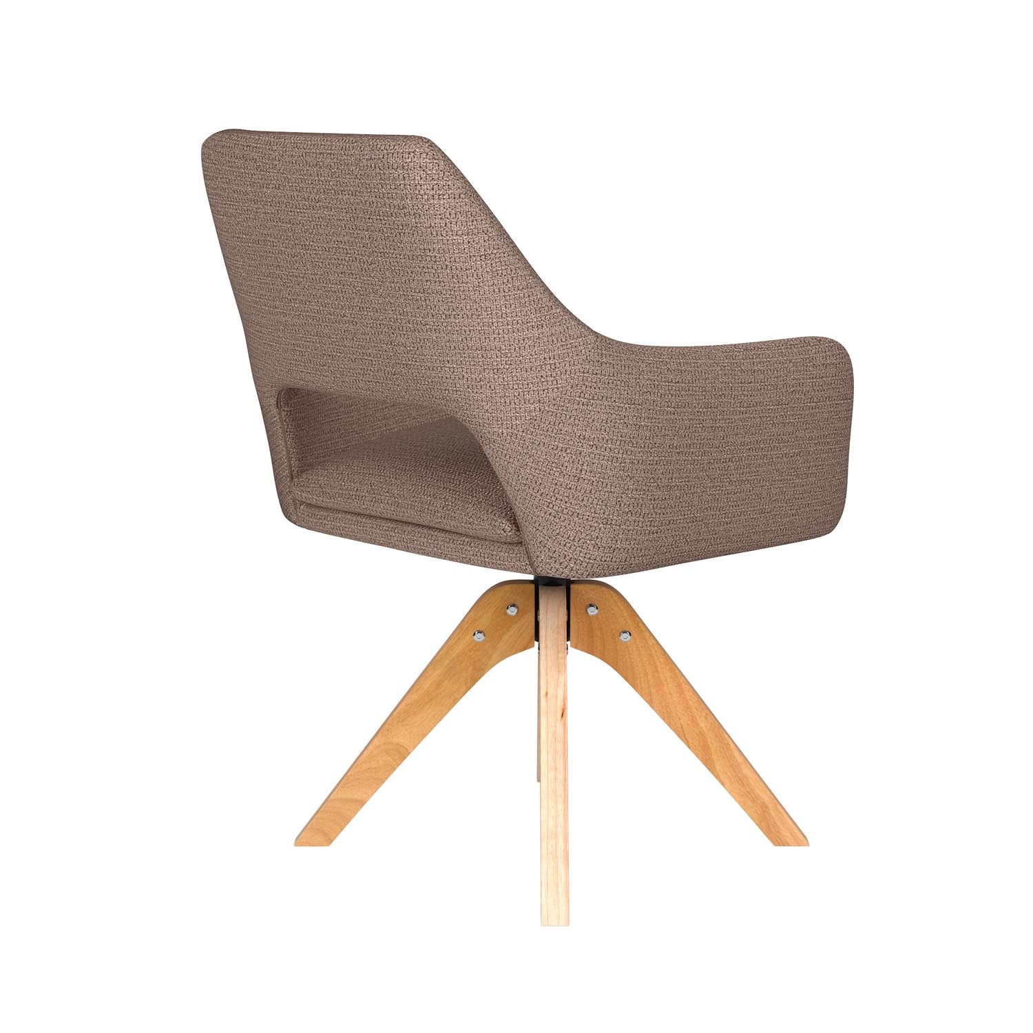 Stuhl Mos Wooden Swivel in Taupe präsentiert im Onlineshop von KAQTU Design AG. Stuhl ist von White Label Living