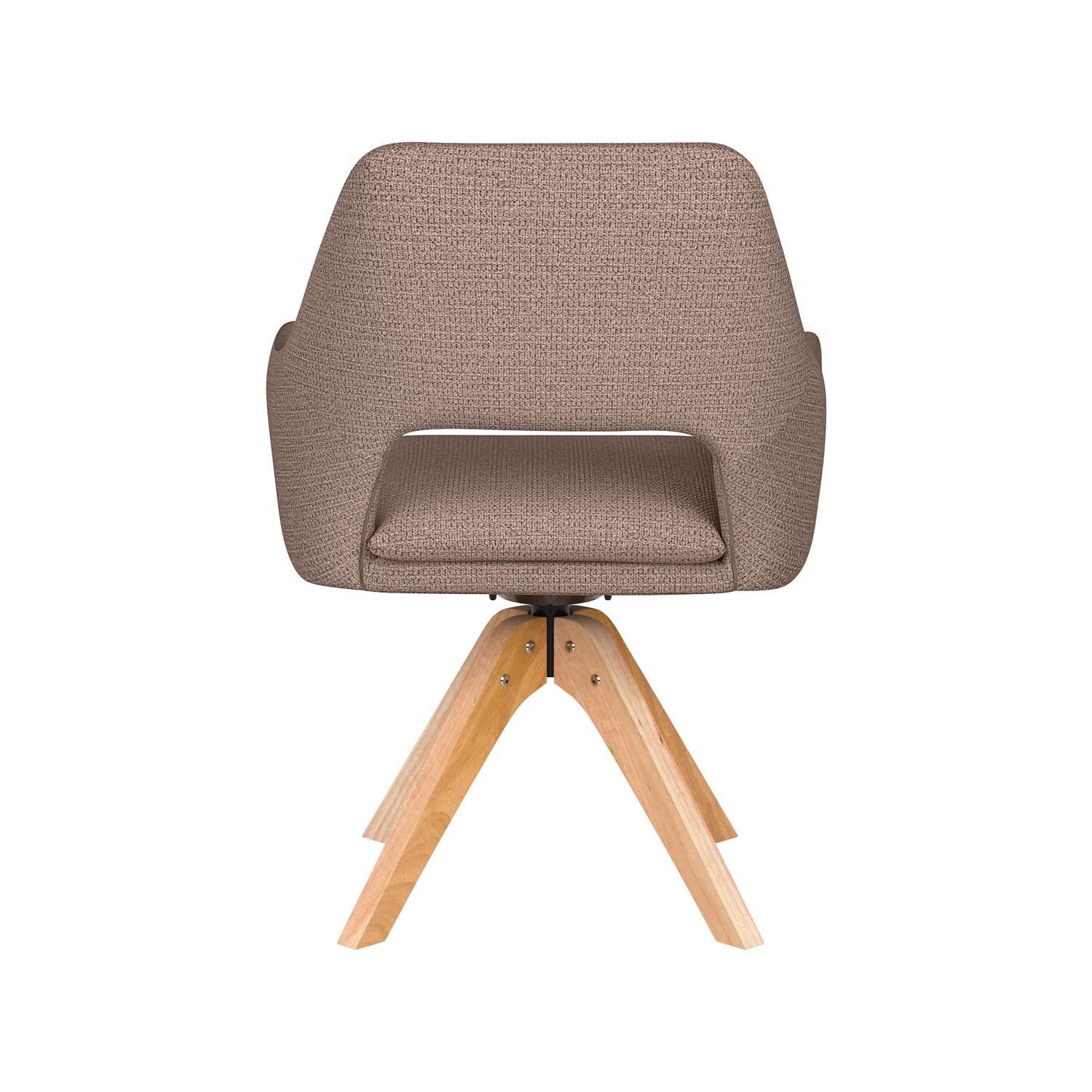 Stuhl Mos Wooden Swivel in Taupe präsentiert im Onlineshop von KAQTU Design AG. Stuhl ist von White Label Living