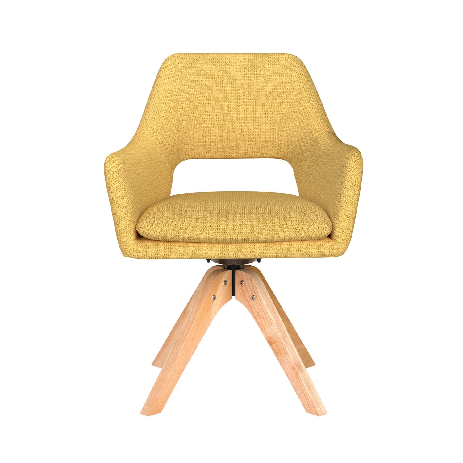 Stuhl Mos Wooden Swivel in Ochre präsentiert im Onlineshop von KAQTU Design AG. Stuhl ist von White Label Living