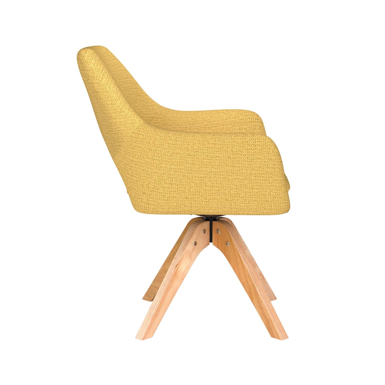 Stuhl Mos Wooden Swivel in Ochre präsentiert im Onlineshop von KAQTU Design AG. Stuhl ist von White Label Living