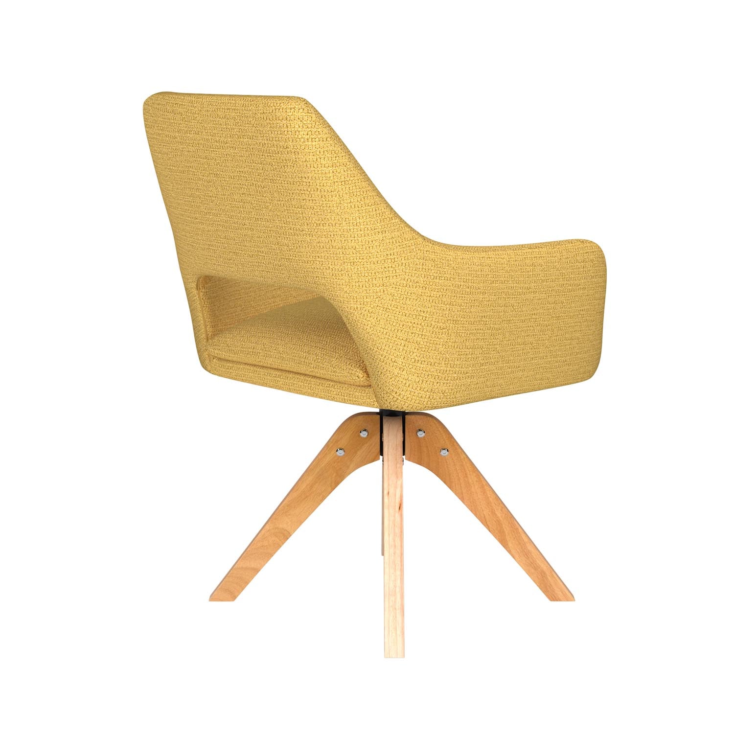 Stuhl Mos Wooden Swivel in Ochre präsentiert im Onlineshop von KAQTU Design AG. Stuhl ist von White Label Living