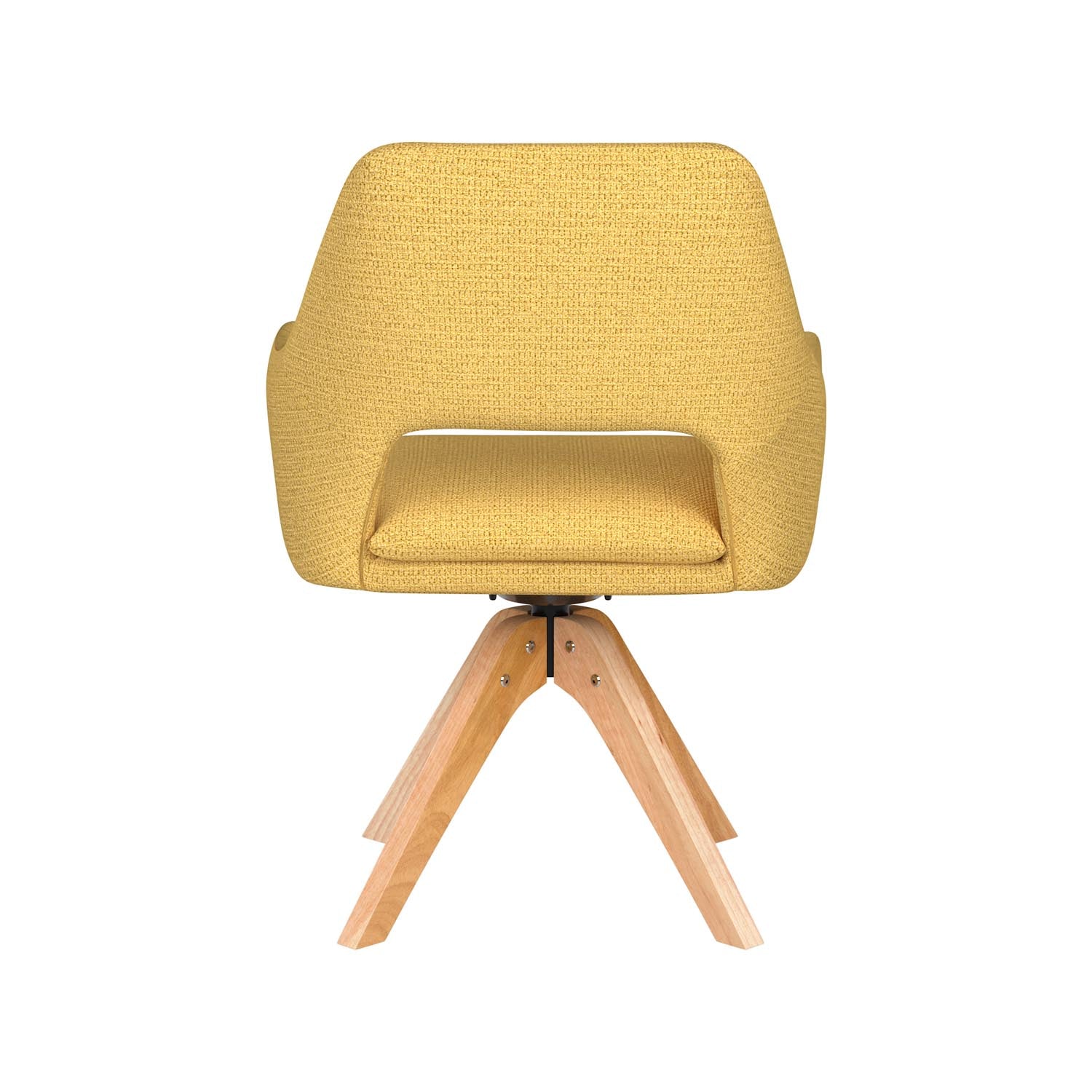 Erleben Sie den Mos Wooden Swivel Stuhl von White Label Living – ein elegantes Design, das Komfort und Vielseitigkeit für Ihr Zuhause vereint.