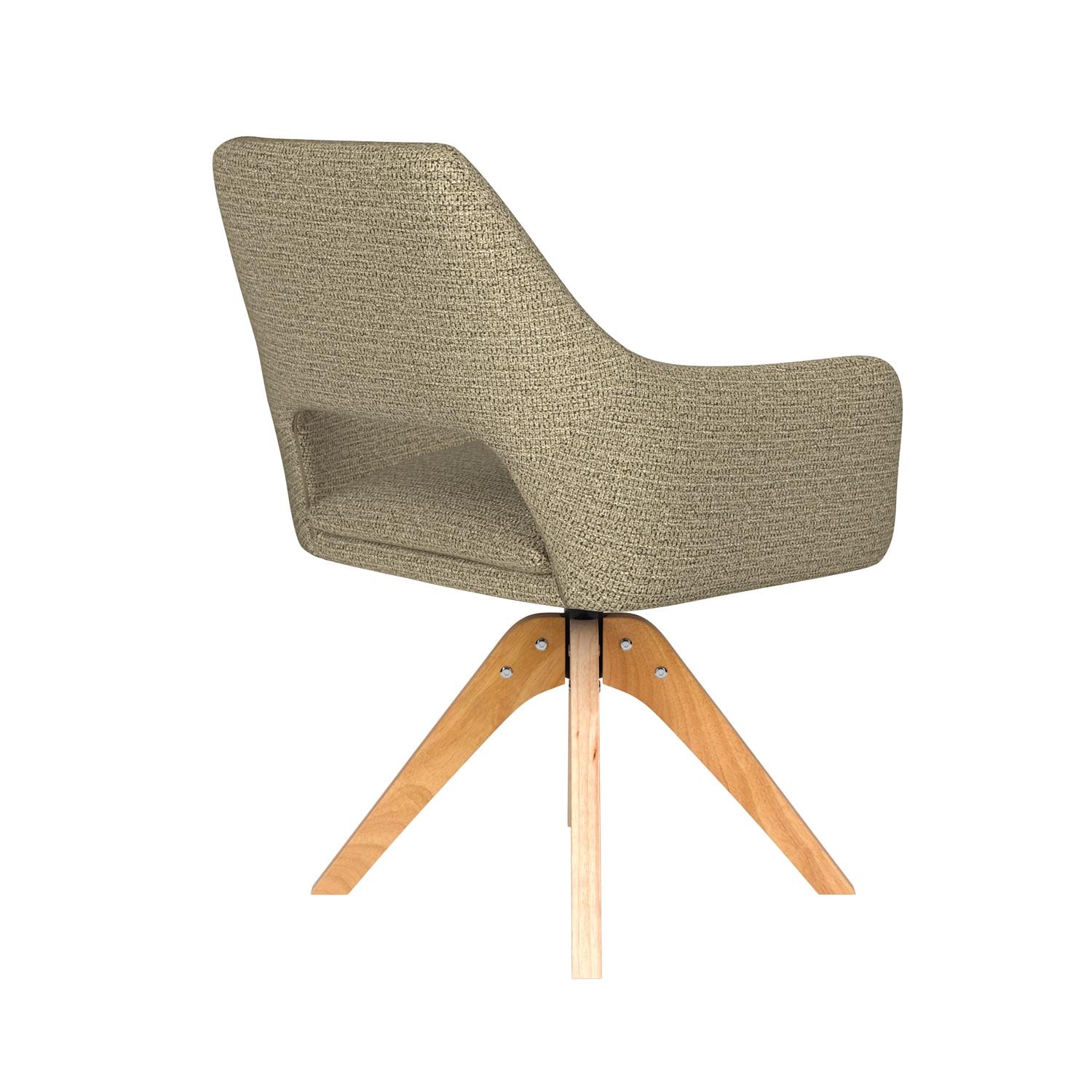 Stuhl Mos Wooden Swivel in Grün präsentiert im Onlineshop von KAQTU Design AG. Drehstuhl ist von White Label Living