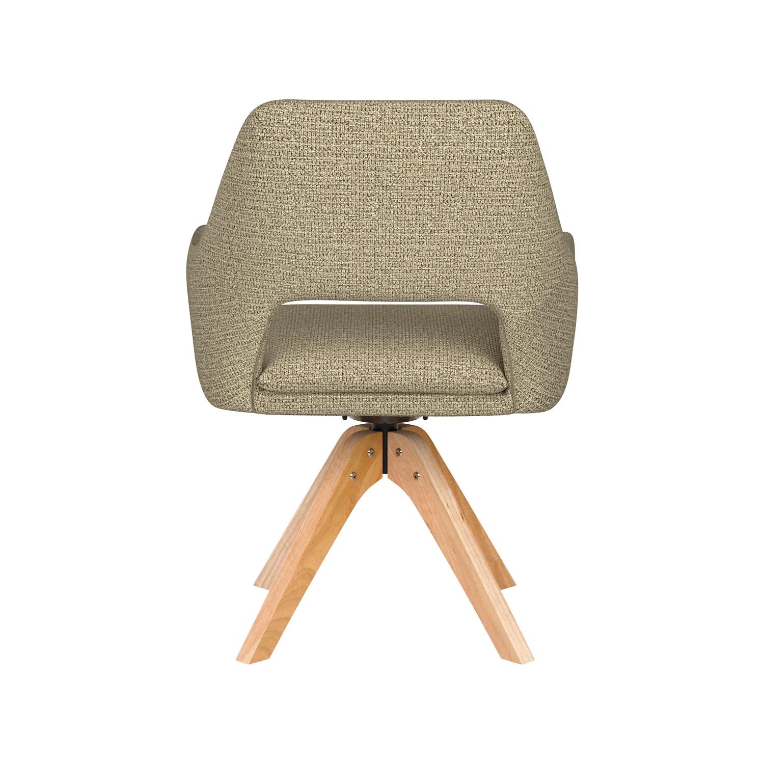 Stuhl Mos Wooden Swivel in Grün präsentiert im Onlineshop von KAQTU Design AG. Stuhl ist von White Label Living