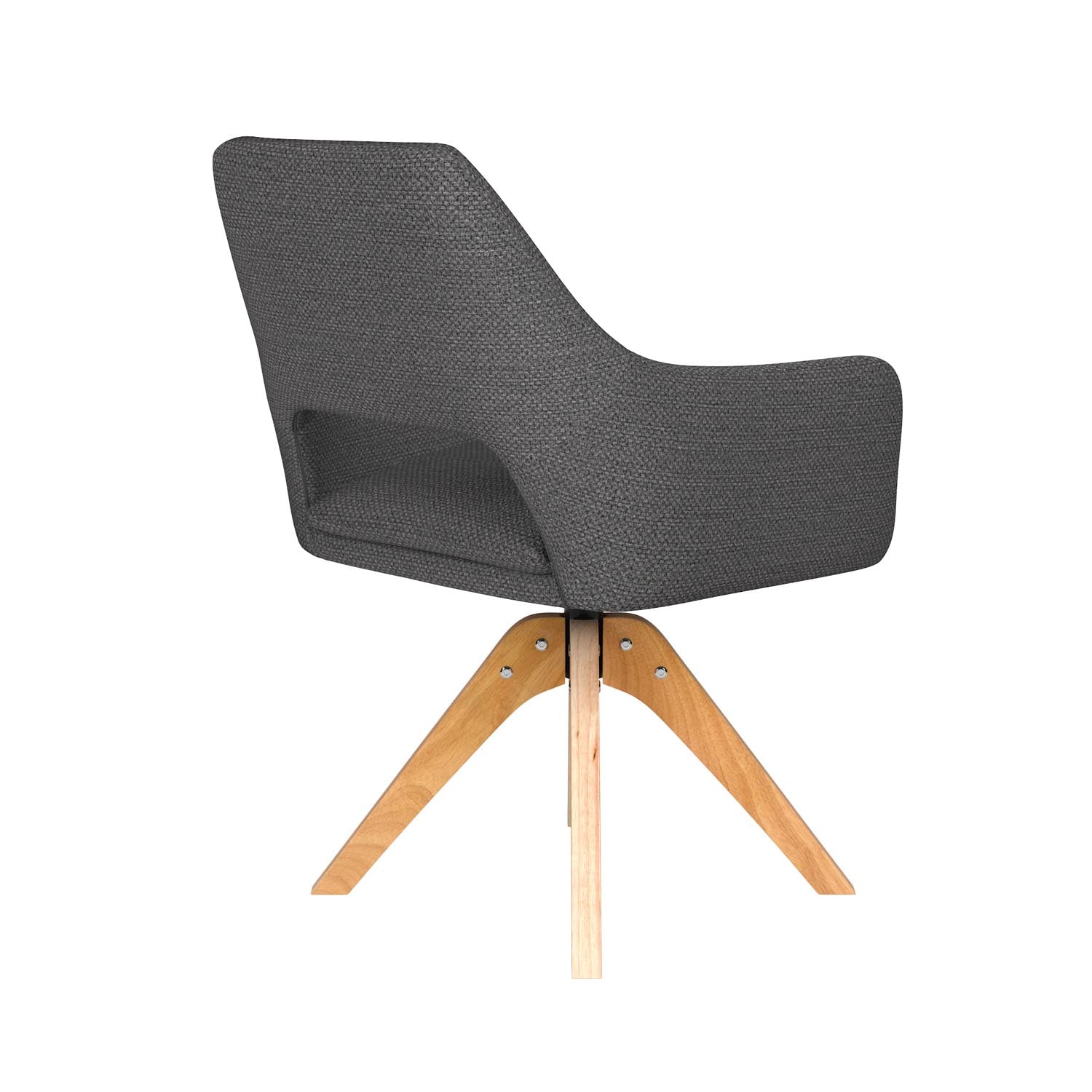 Stuhl Mos Wooden Swivel in Grau präsentiert im Onlineshop von KAQTU Design AG. Stuhl ist von White Label Living