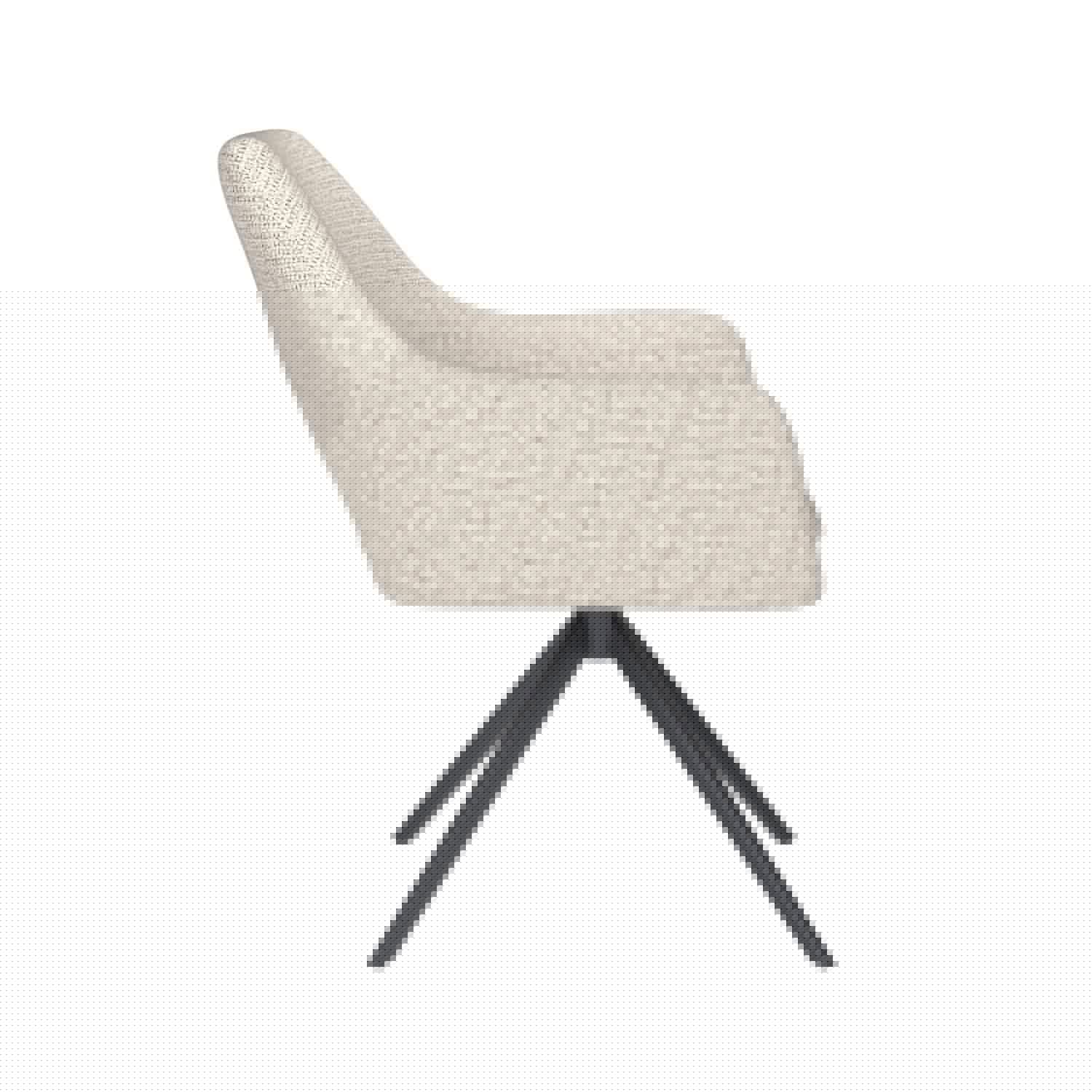 Stuhl Mos Metal Swivel in Off-White präsentiert im Onlineshop von KAQTU Design AG. Stuhl ist von White Label Living