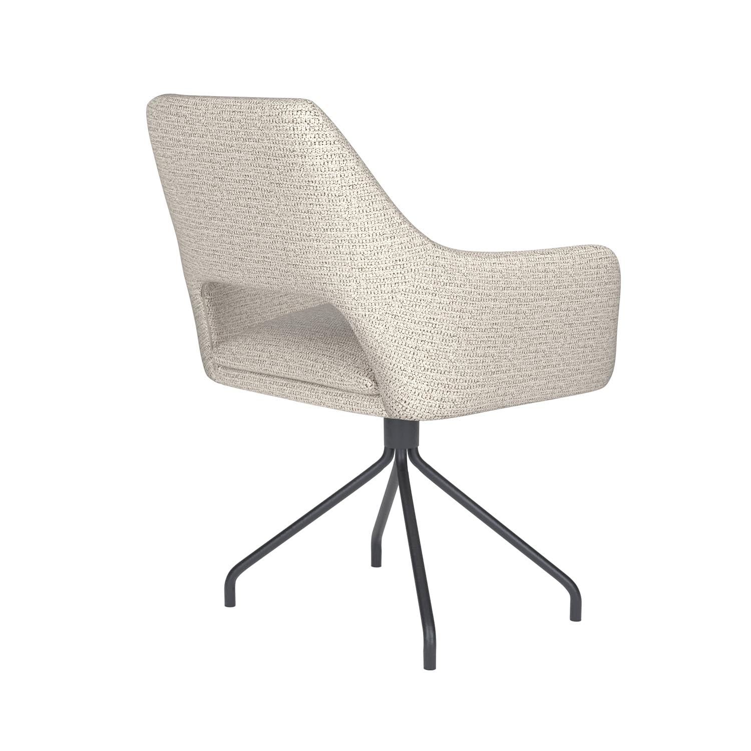 Entdecken Sie den Mos Spider Swivel Stuhl von White Label Living – ein stilvolles Möbelstück, das Komfort und Eleganz in Ihr Zuhause bringt.