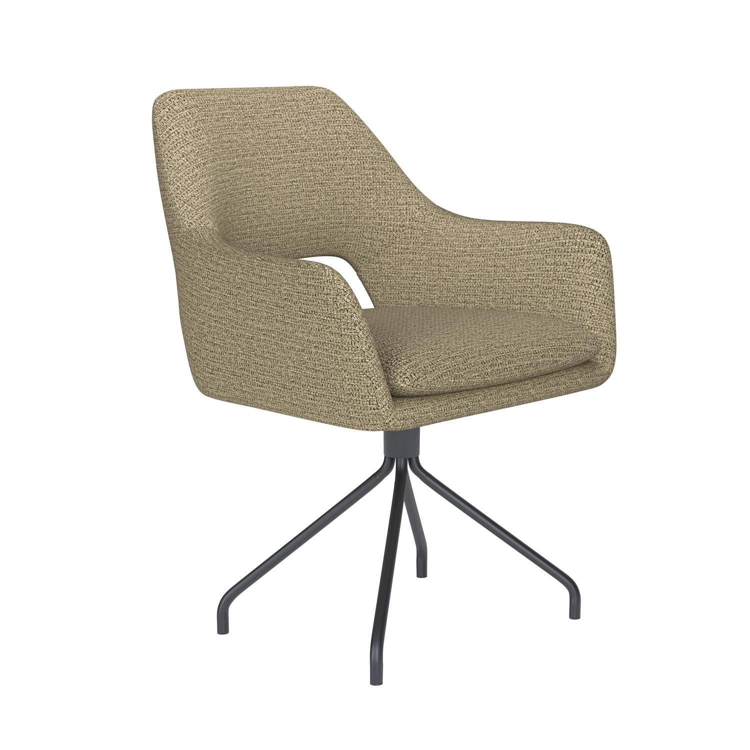 Entdecken Sie den stilvollen Mos Spider Swivel Stuhl von White Label Living – modern, bequem und vielseitig für jedes Zuhause.