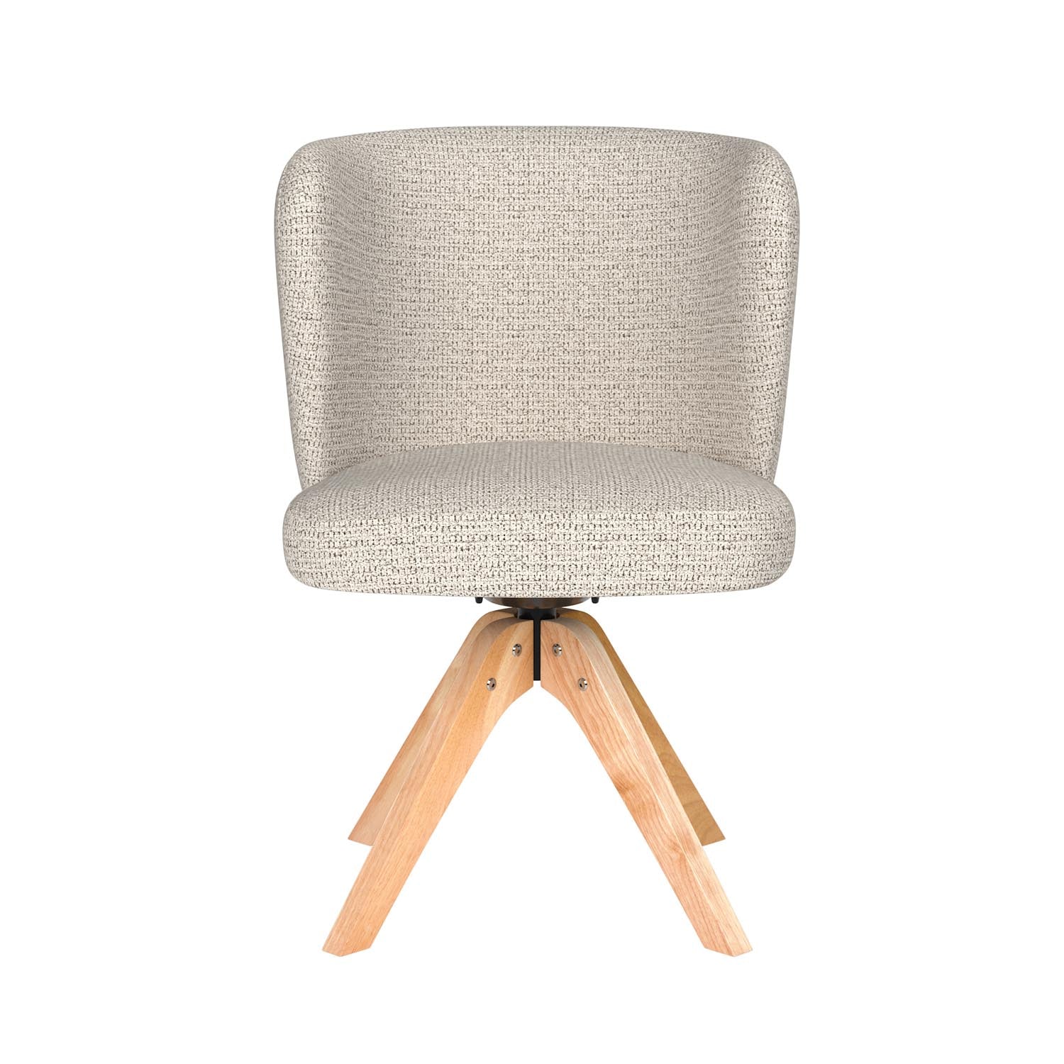 Stuhl Stan Wooden Swivel in Off-White präsentiert im Onlineshop von KAQTU Design AG. Stuhl ist von White Label Living