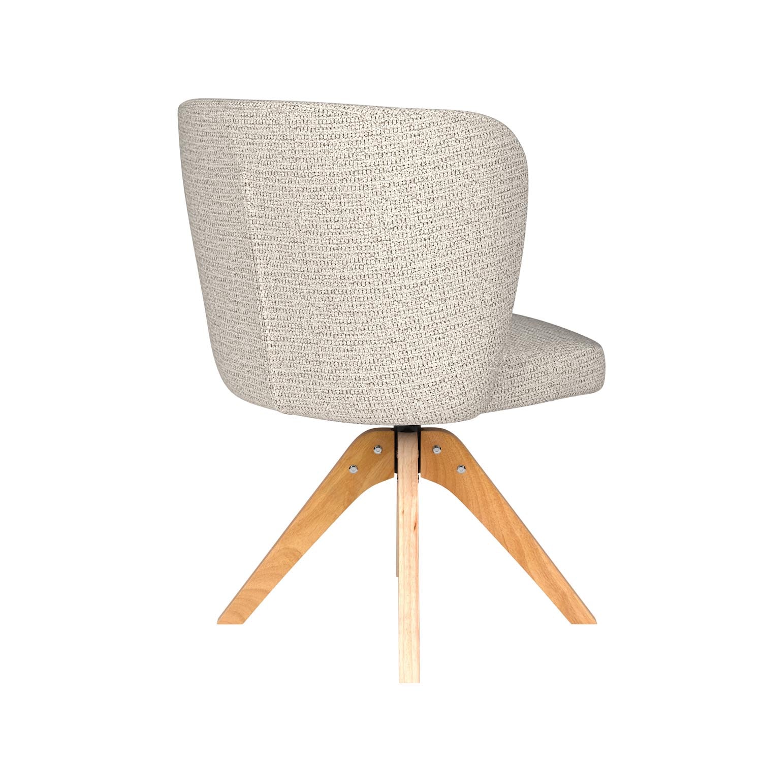 Entdecken Sie den Stuhl Stan Wooden Swivel von White Label Living – stilvoll, bequem und vielseitig für jeden Raum.