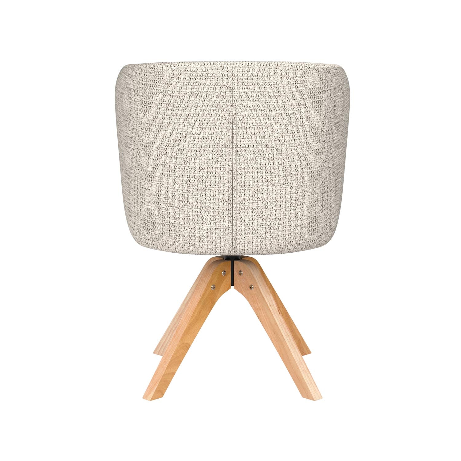 Erleben Sie den Stuhl Stan Wooden Swivel von White Label Living – eine harmonische Verbindung aus modernem Design und optimalem Sitzkomfort.