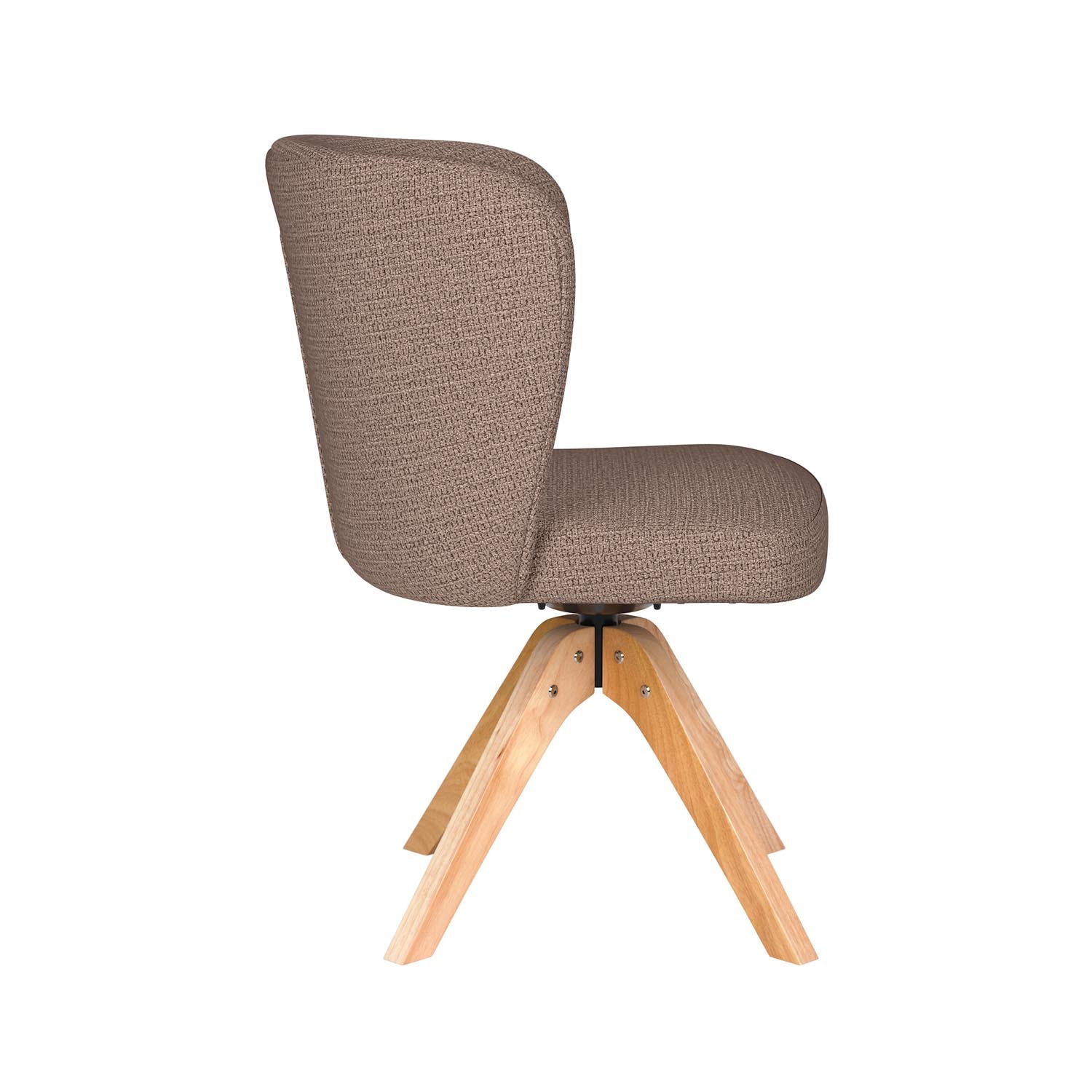 Erleben Sie den Stuhl Stan Wooden Swivel von White Label Living – eine harmonische Verbindung aus modernem Design und optimalem Sitzkomfort.