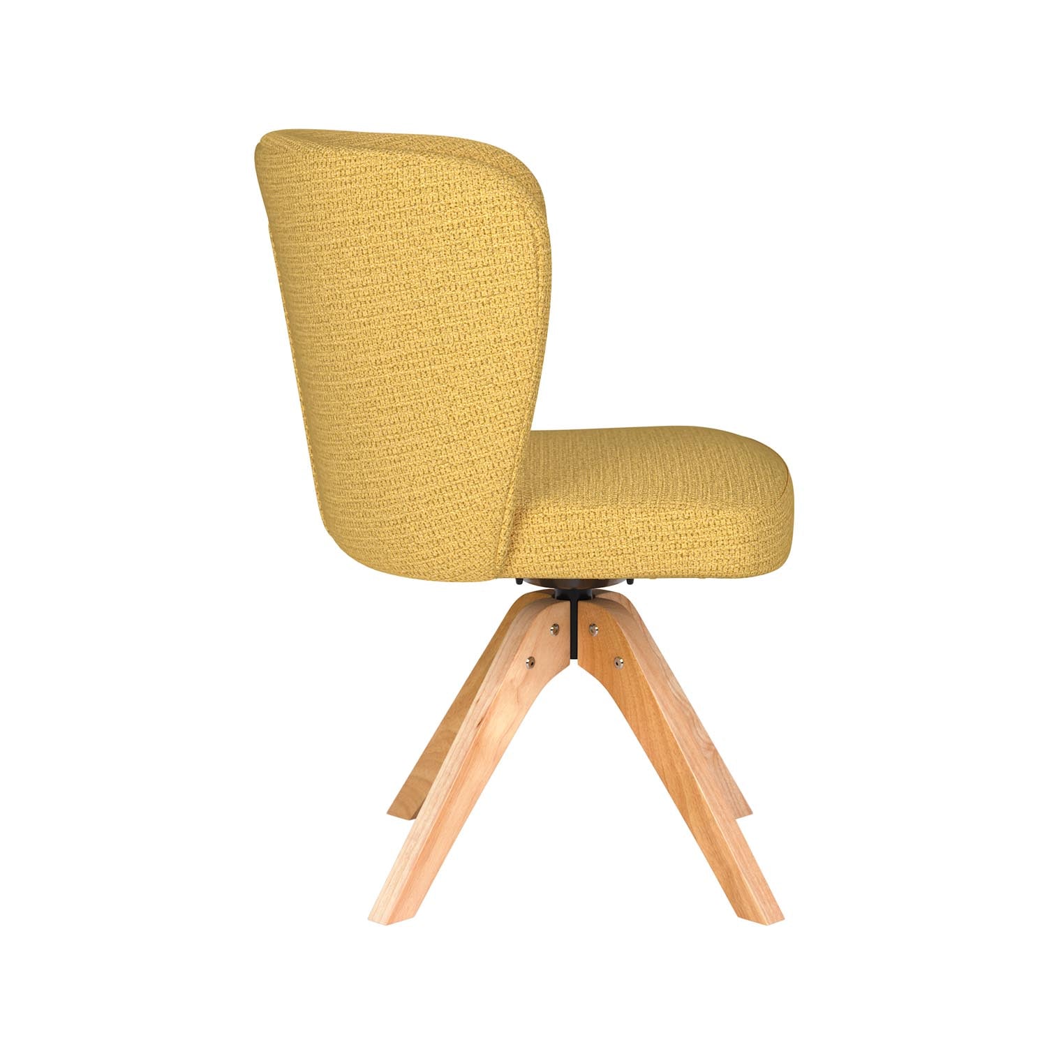 Erleben Sie den Stuhl Stan Wooden Swivel von White Label Living – eine harmonische Verbindung aus modernem Design und optimalem Sitzkomfort.