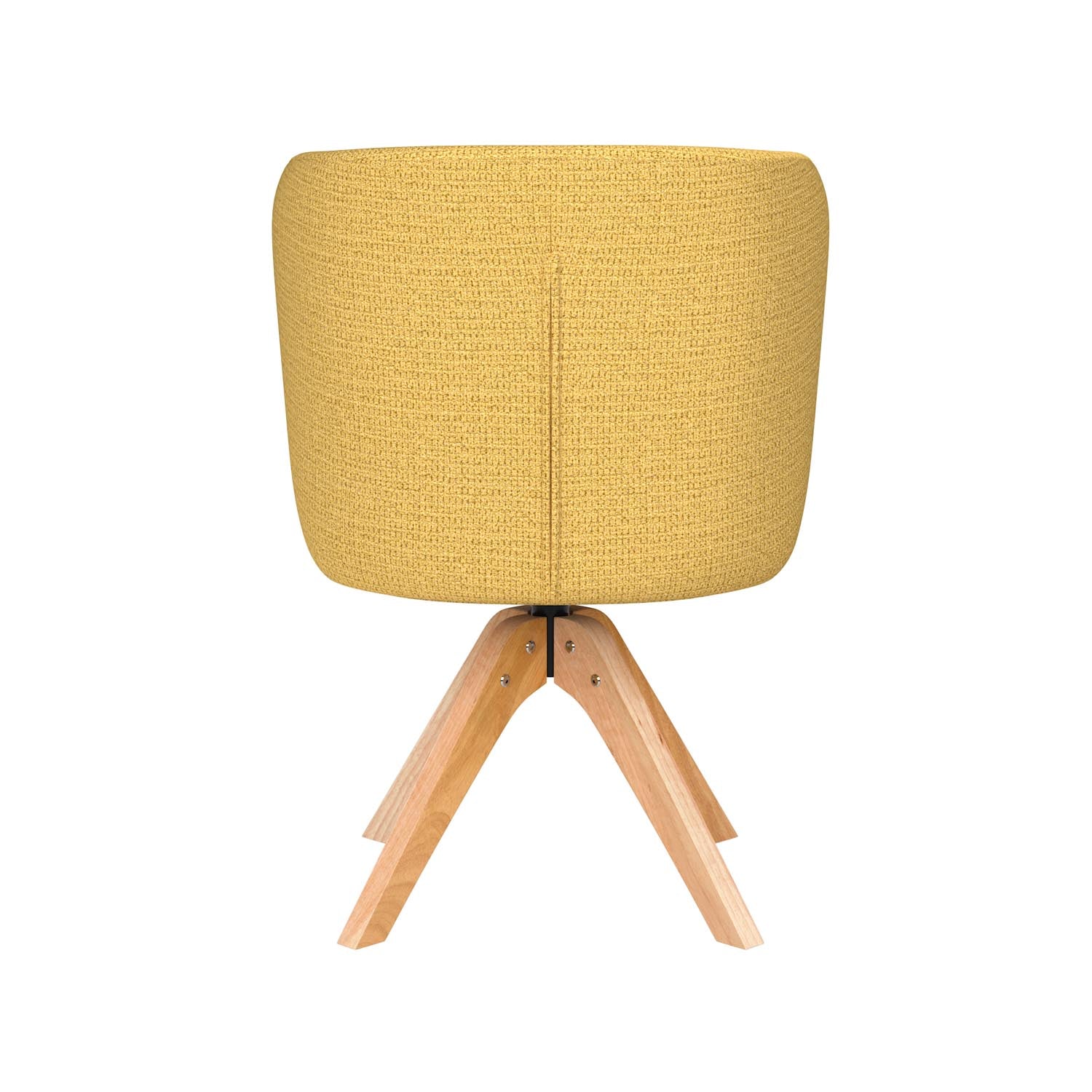 Stuhl Stan Wooden Swivel in Ochre präsentiert im Onlineshop von KAQTU Design AG. Drehstuhl ist von White Label Living