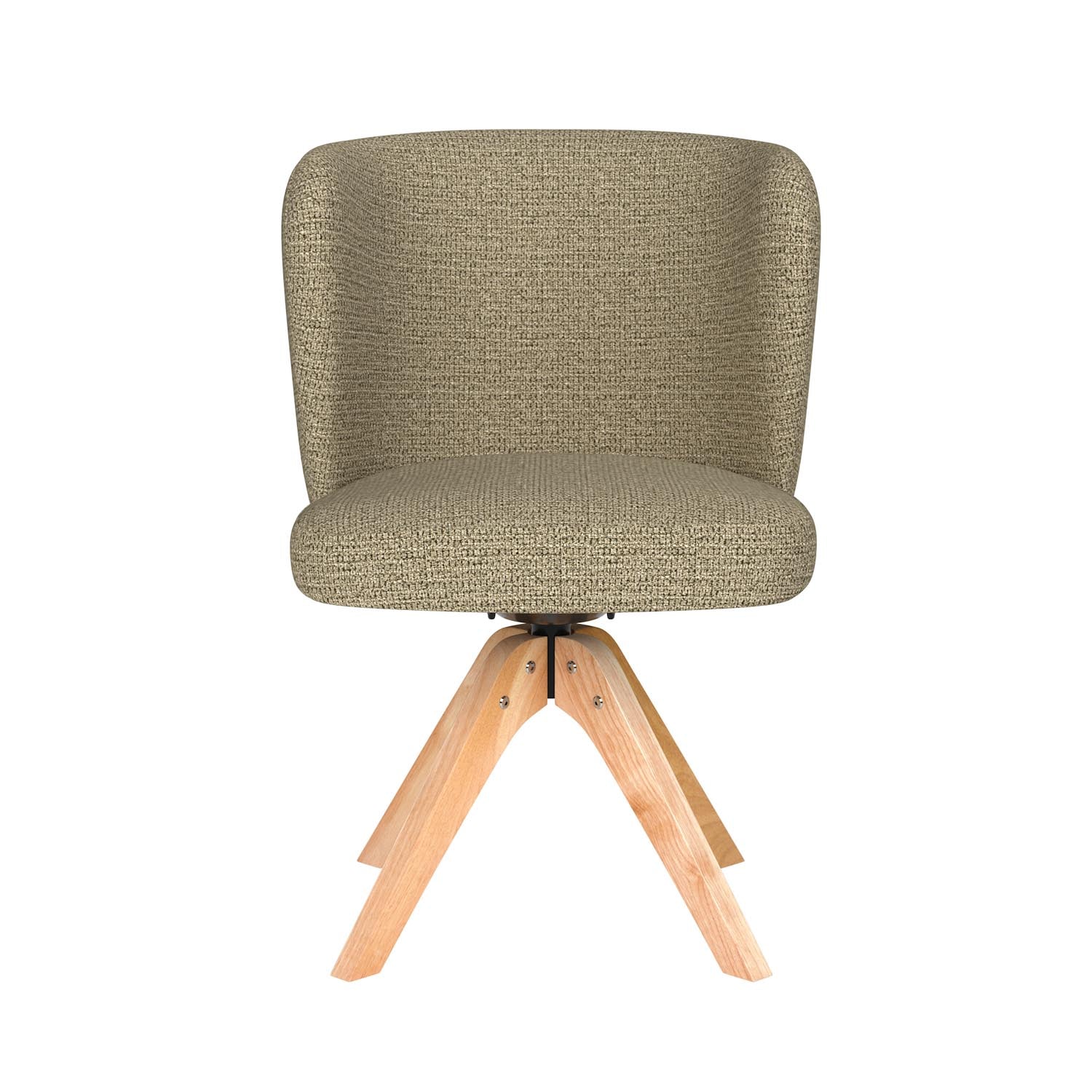 Stuhl Stan Wooden Swivel in Grün präsentiert im Onlineshop von KAQTU Design AG. Drehstuhl ist von White Label Living