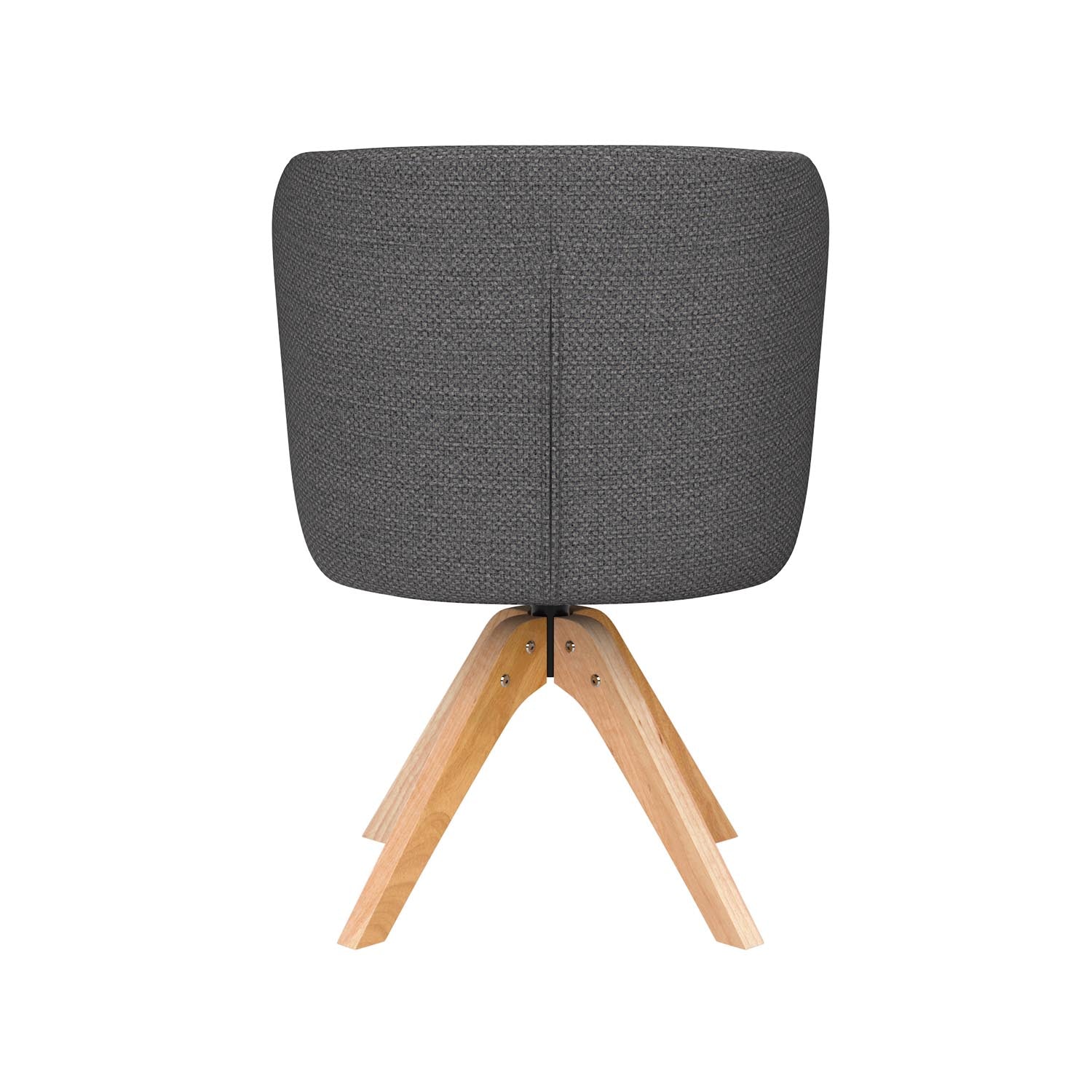 Stuhl Stan Wooden Swivel in Grau präsentiert im Onlineshop von KAQTU Design AG. Drehstuhl ist von White Label Living