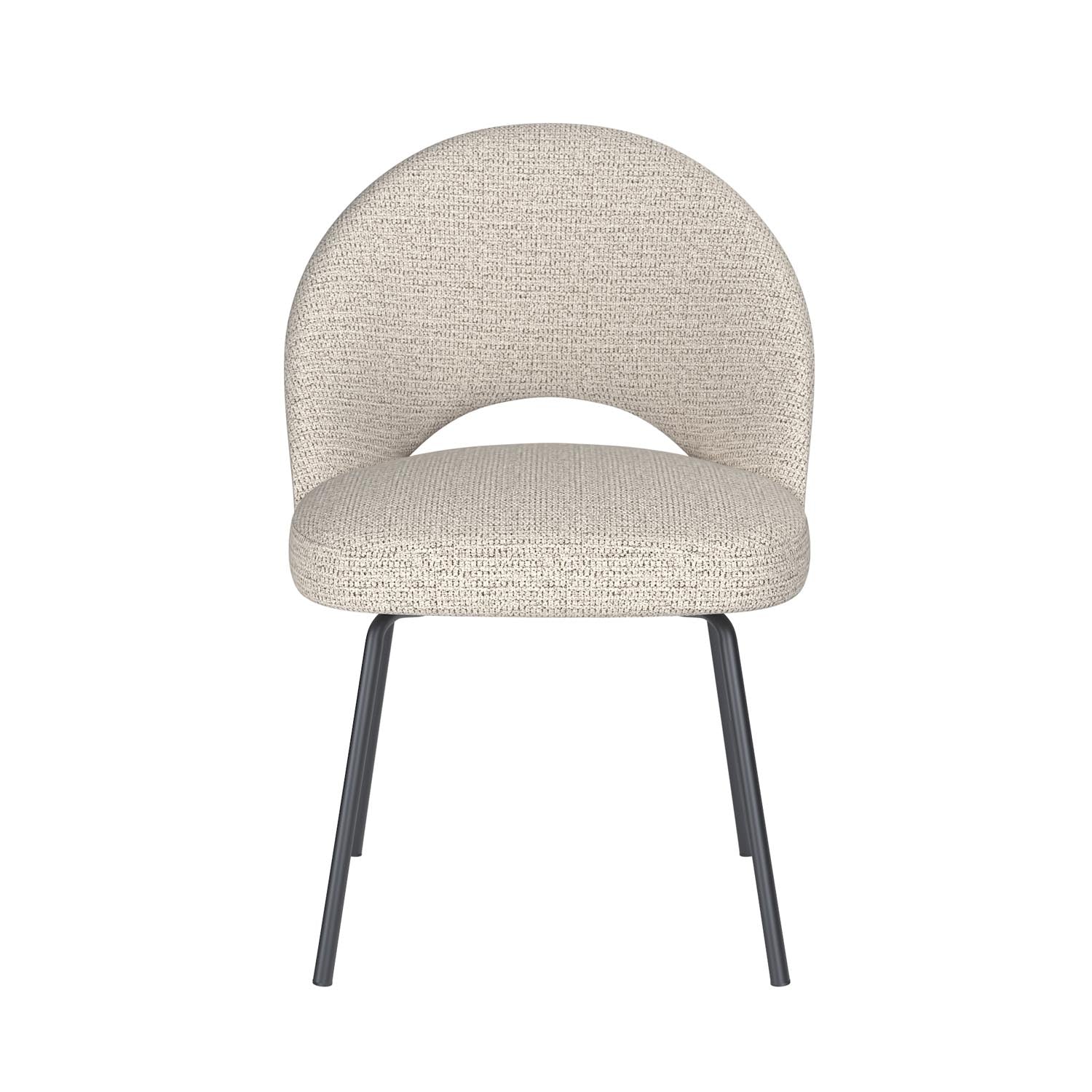 Stuhl Mick 4 Metal Legs in Off-White präsentiert im Onlineshop von KAQTU Design AG. Stuhl ist von White Label Living
