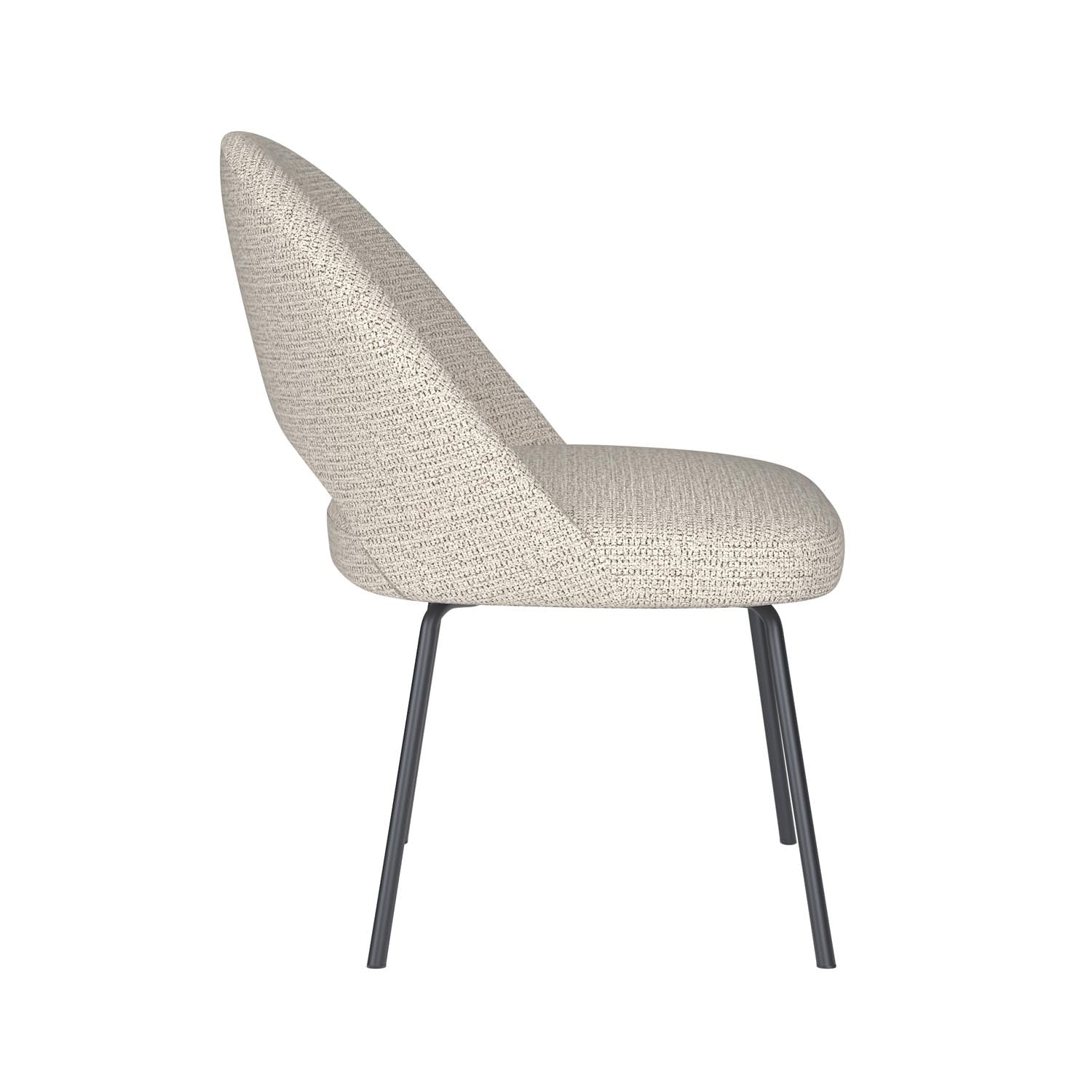 Erleben Sie den eleganten Stuhl Mick 4 Metal Legs von White Label Living – eine harmonische Verbindung aus modernem Design und optimalem Sitzkomfort.