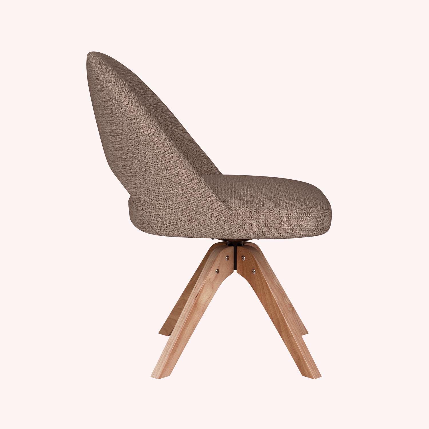 Erleben Sie den Mick Wooden Swivel Stuhl von White Label Living – ein elegantes Design, das Komfort und Anpassungsfähigkeit für jeden Raum bietet.