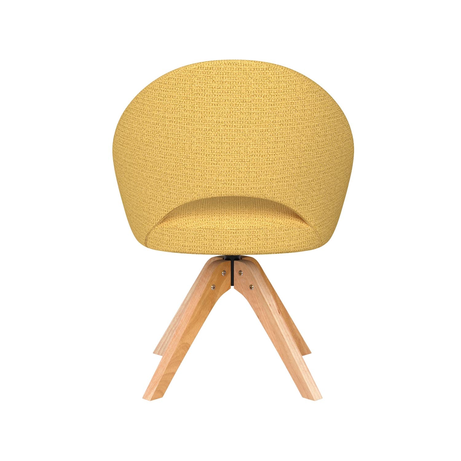 Stuhl Mick Wooden Swivel in Ochre präsentiert im Onlineshop von KAQTU Design AG. Drehstuhl ist von White Label Living