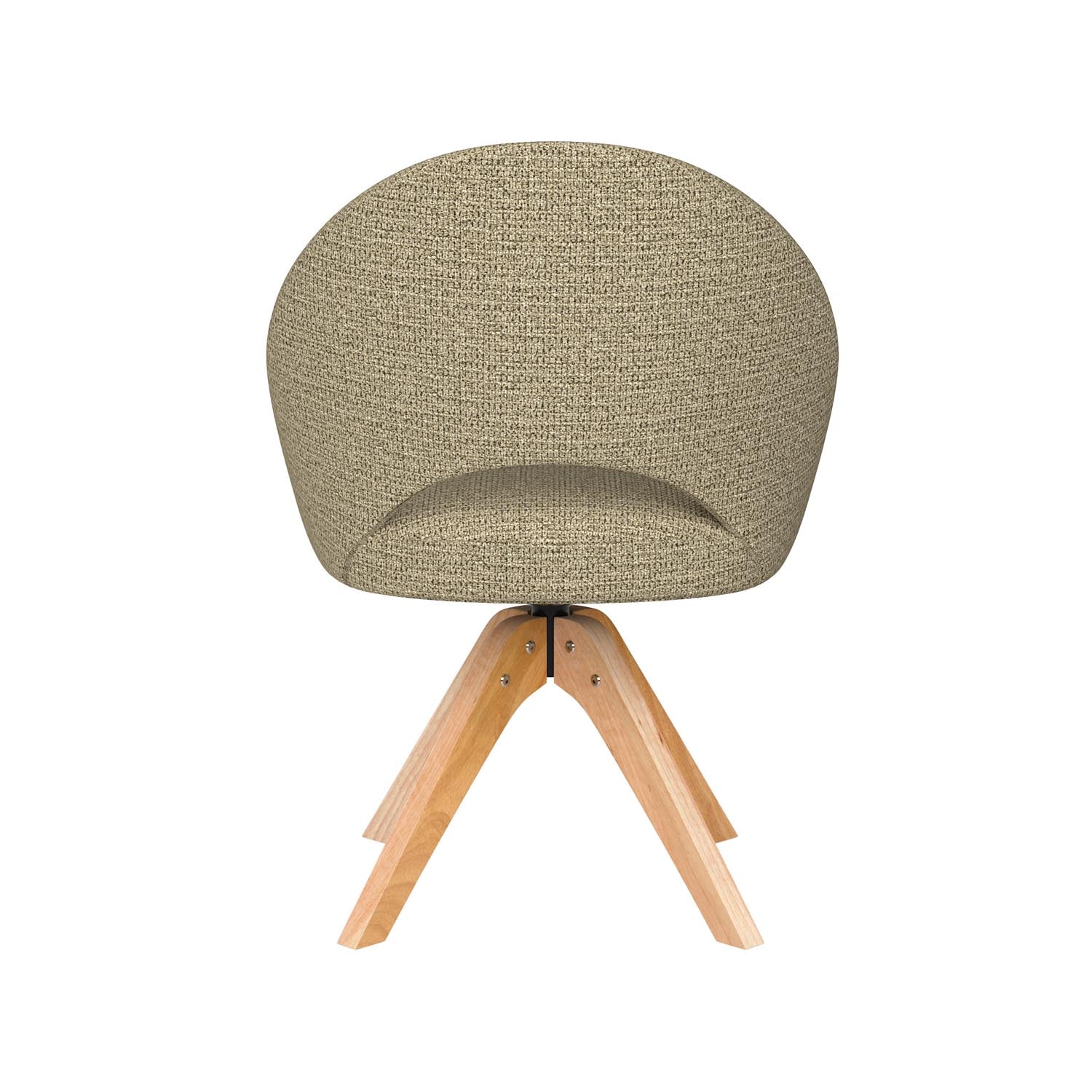 Stuhl Mick Wooden Swivel in Grün präsentiert im Onlineshop von KAQTU Design AG. Drehstuhl ist von White Label Living