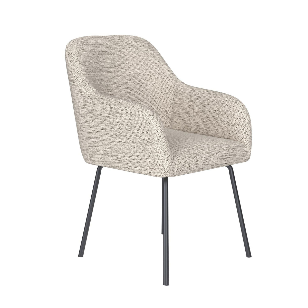 Stuhl Otis 4 Metal Legs in Off-White präsentiert im Onlineshop von KAQTU Design AG. Stuhl ist von White Label Living