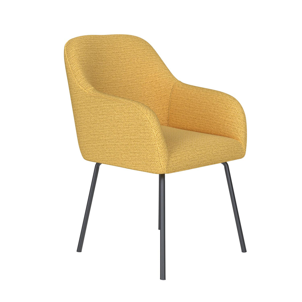 Stuhl Otis 4 Metal Legs in Gelb präsentiert im Onlineshop von KAQTU Design AG. Stuhl ist von White Label Living
