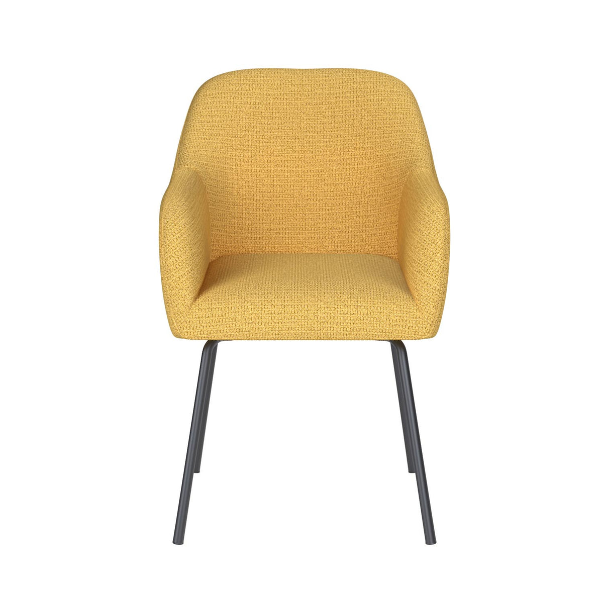 Stuhl Otis 4 Metal Legs in Gelb präsentiert im Onlineshop von KAQTU Design AG. Stuhl ist von White Label Living