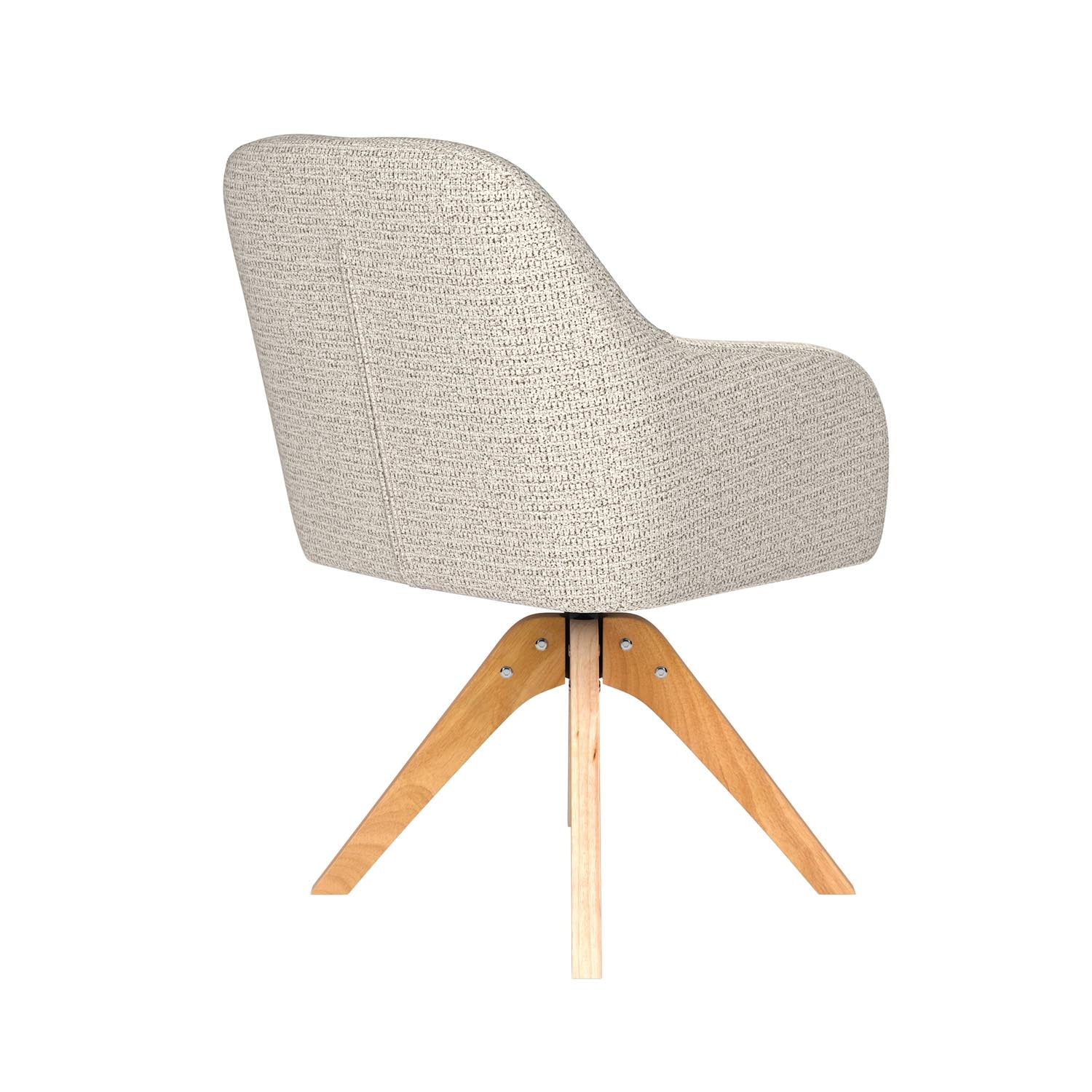 Stuhl Otis Wooden Swivel in Off-White präsentiert im Onlineshop von KAQTU Design AG. Stuhl ist von White Label Living