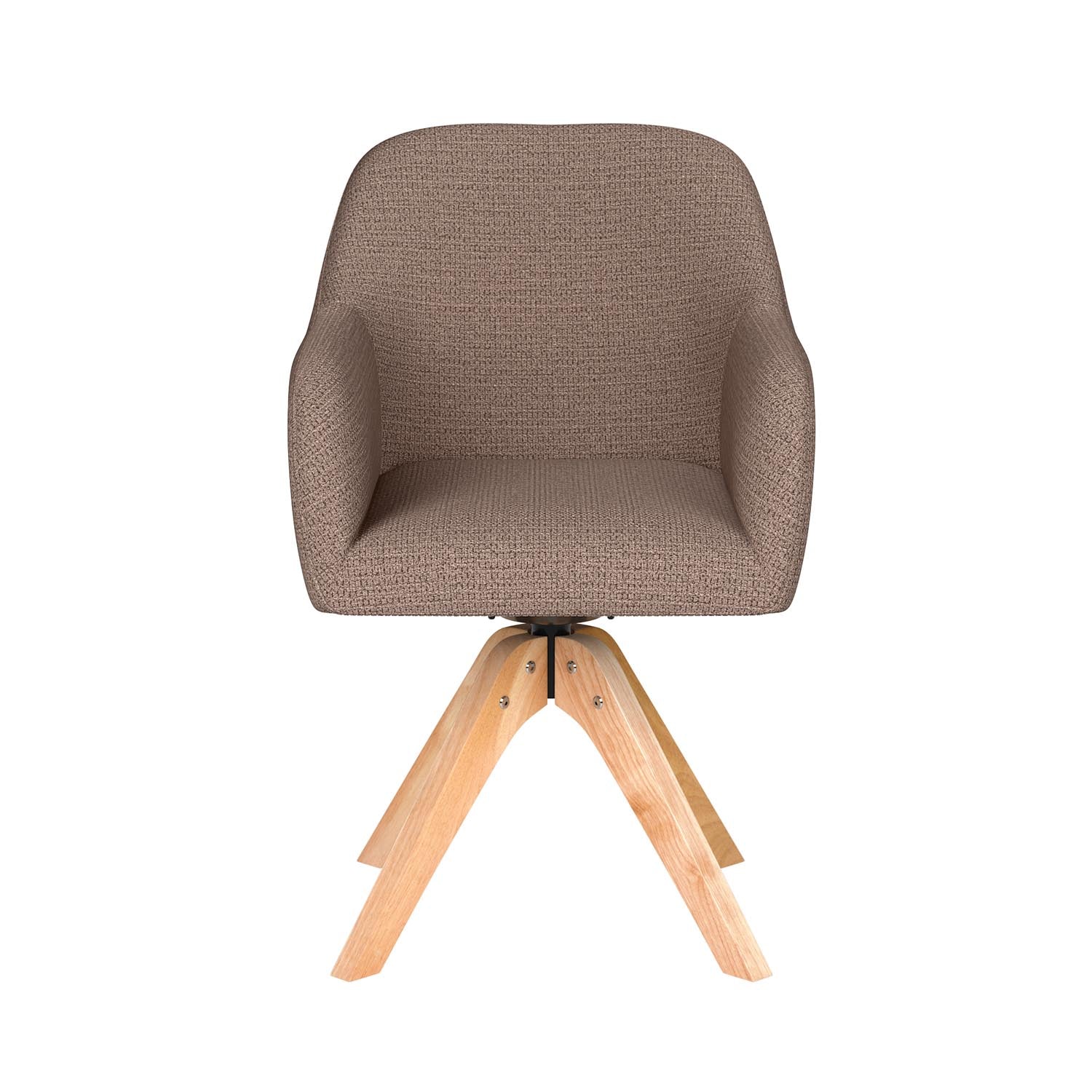 Stuhl Otis Wooden Swivel in Taupe präsentiert im Onlineshop von KAQTU Design AG. Stuhl ist von White Label Living