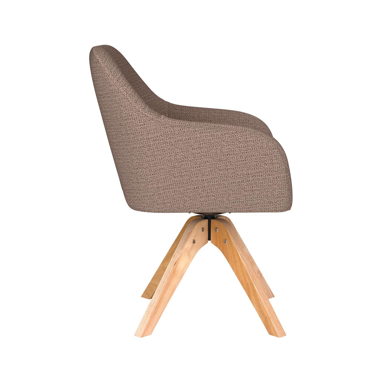 Stuhl Otis Wooden Swivel in Taupe präsentiert im Onlineshop von KAQTU Design AG. Stuhl ist von White Label Living