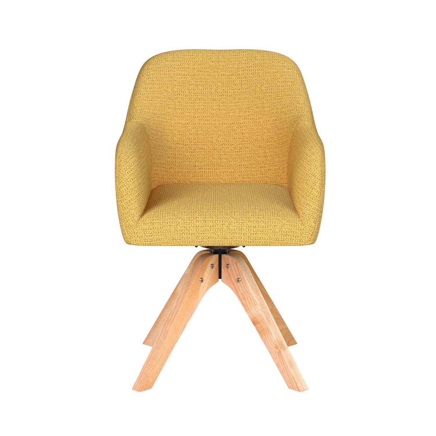 Stuhl Otis Wooden Swivel in Ochre präsentiert im Onlineshop von KAQTU Design AG. Stuhl ist von White Label Living