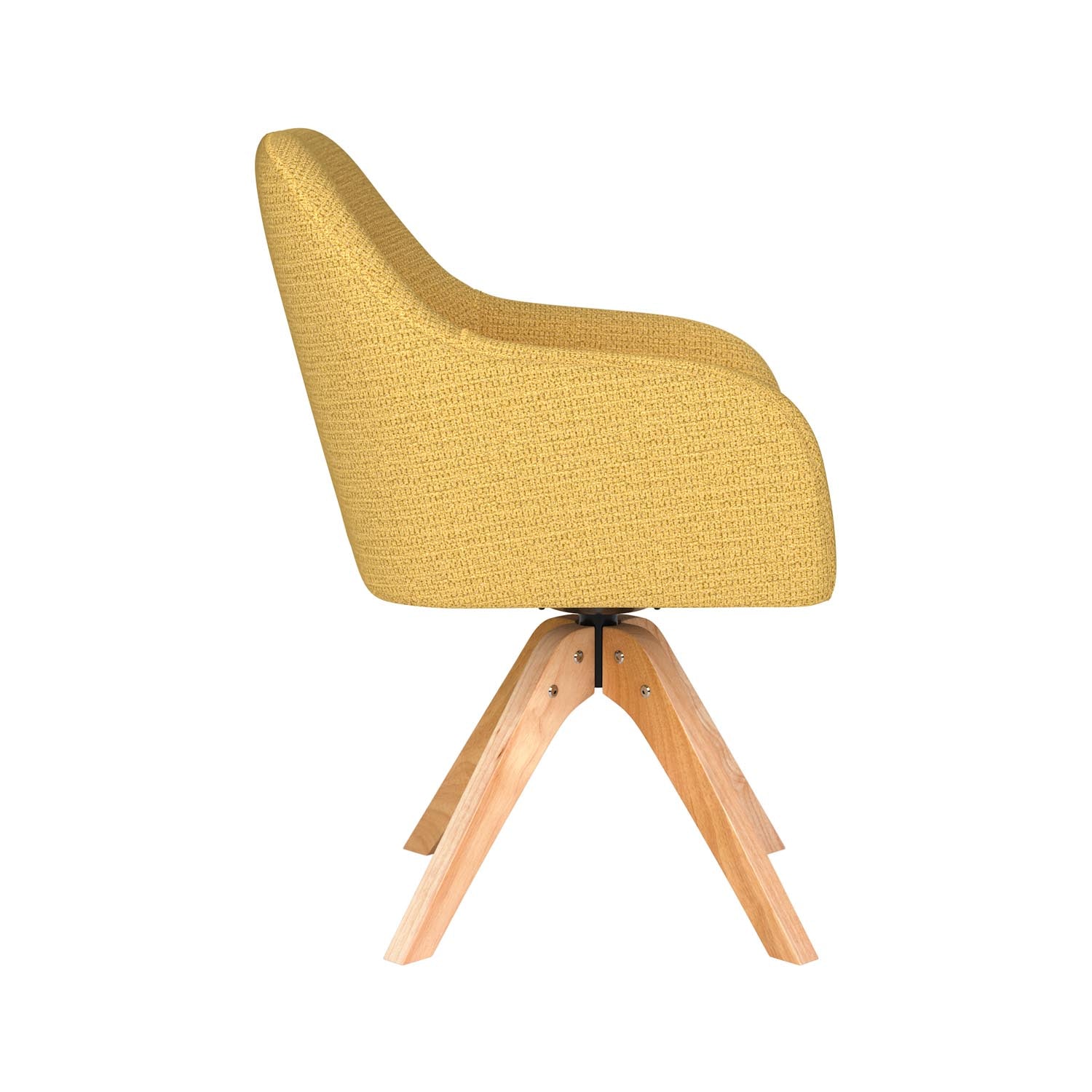 Stuhl Otis Wooden Swivel in Ochre präsentiert im Onlineshop von KAQTU Design AG. Stuhl ist von White Label Living