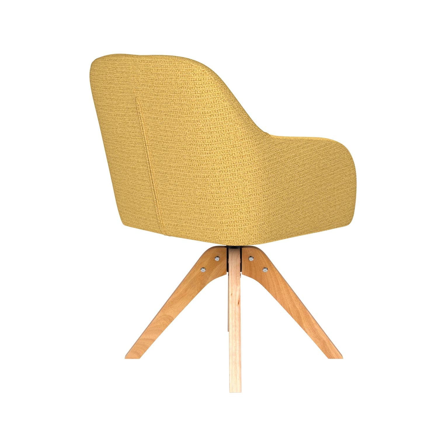 Stuhl Otis Wooden Swivel in Ochre präsentiert im Onlineshop von KAQTU Design AG. Stuhl ist von White Label Living