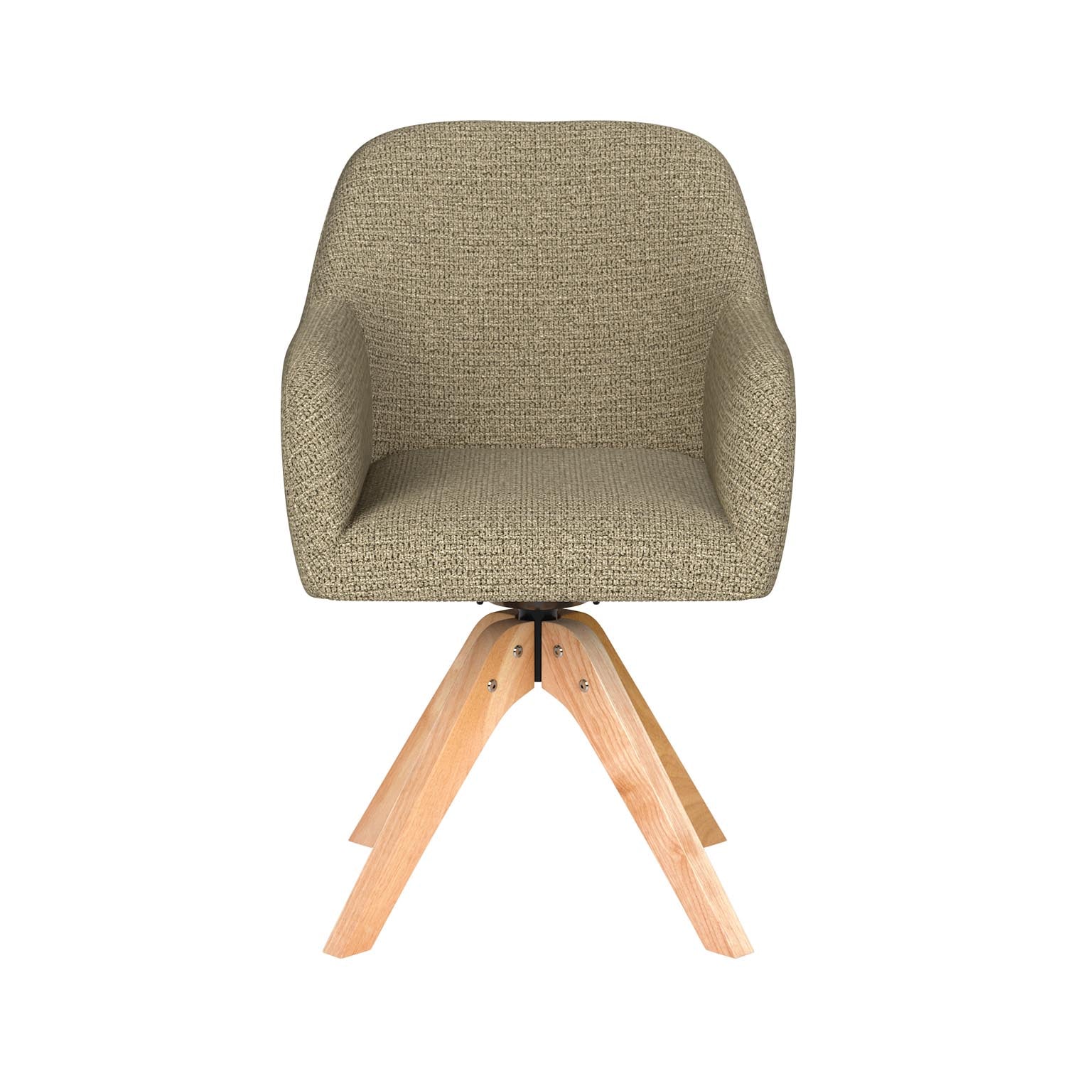Stuhl Otis Wooden Swivel in Grün präsentiert im Onlineshop von KAQTU Design AG. Stuhl ist von White Label Living