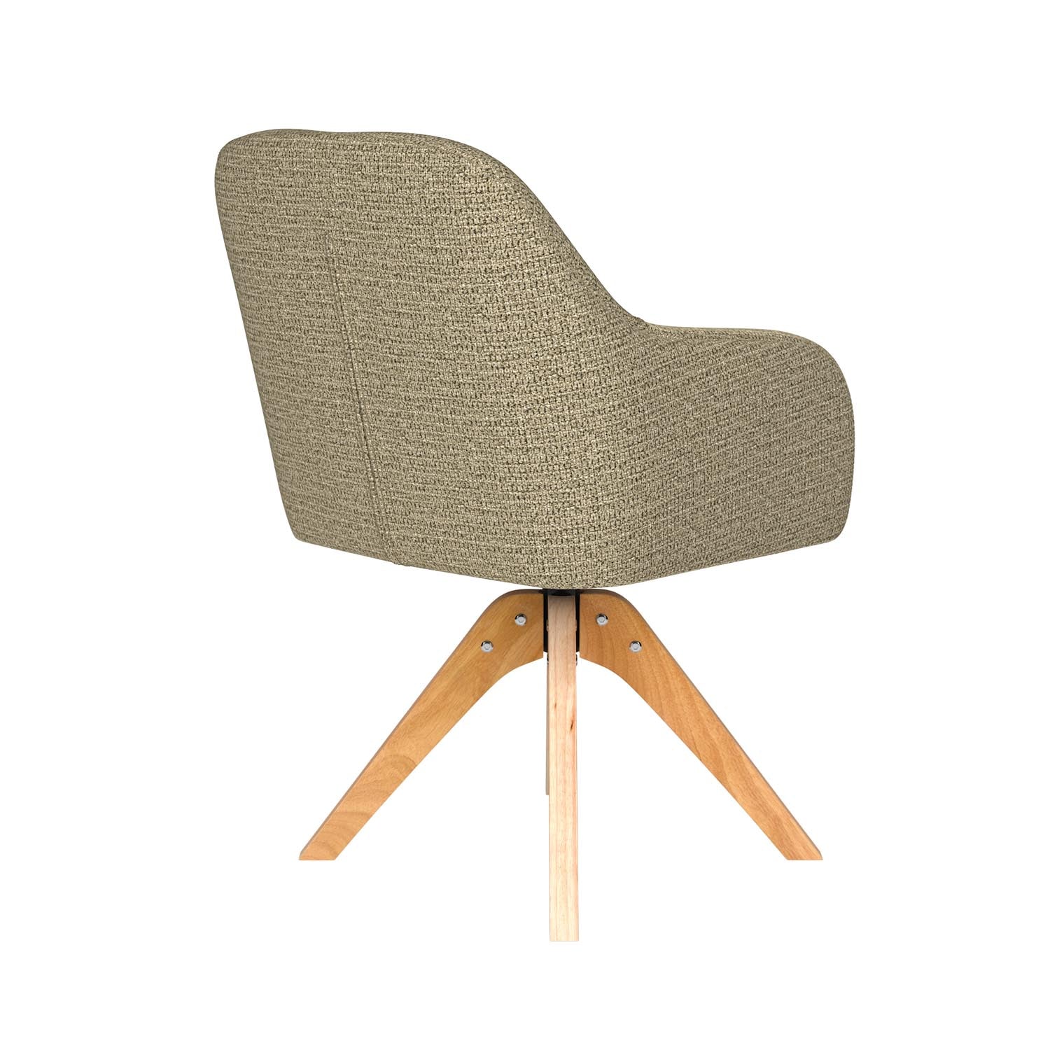 Stuhl Otis Wooden Swivel in Grün präsentiert im Onlineshop von KAQTU Design AG. Stuhl ist von White Label Living