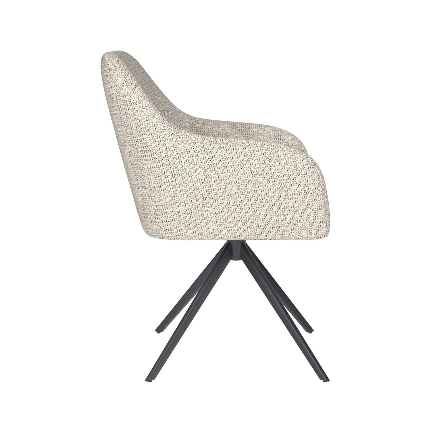 Stuhl Otis Metal Swivel in Off-White präsentiert im Onlineshop von KAQTU Design AG. Stuhl ist von White Label Living