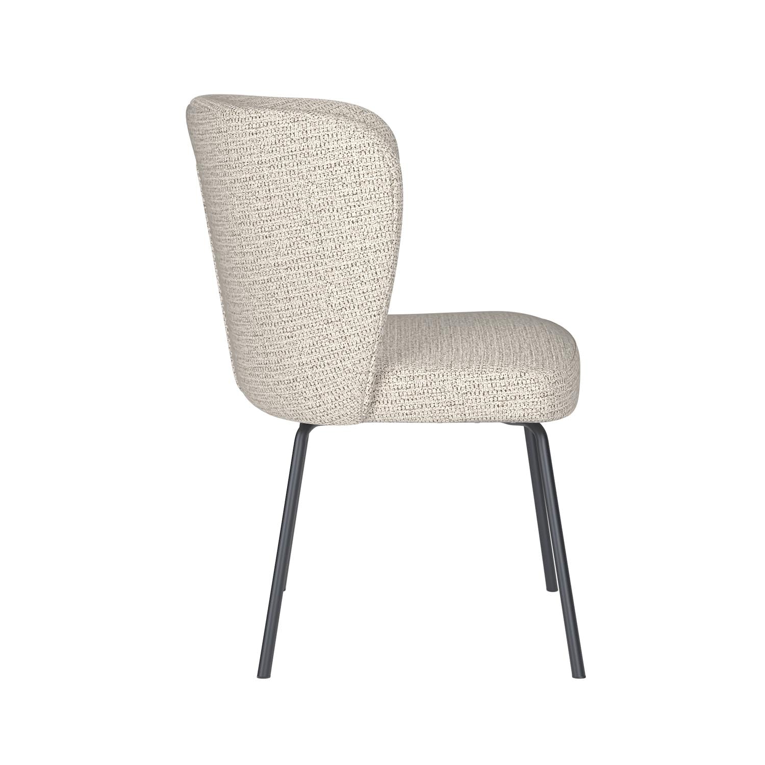 Stuhl Stan 4 Metal Legs in Off-White präsentiert im Onlineshop von KAQTU Design AG. Stuhl ist von White Label Living