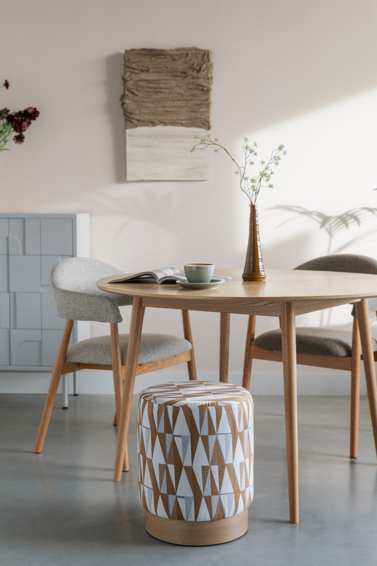 Hocker Ziggy in beige präsentiert im Onlineshop von KAQTU Design AG. Hocker ist von White Label Living
