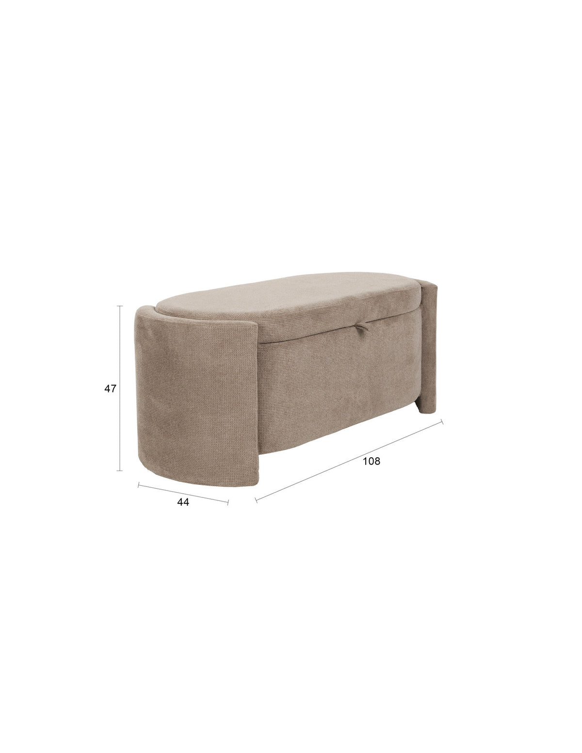 Bank Miro in Grau präsentiert im Onlineshop von KAQTU Design AG. Sitzbank ist von White Label Living