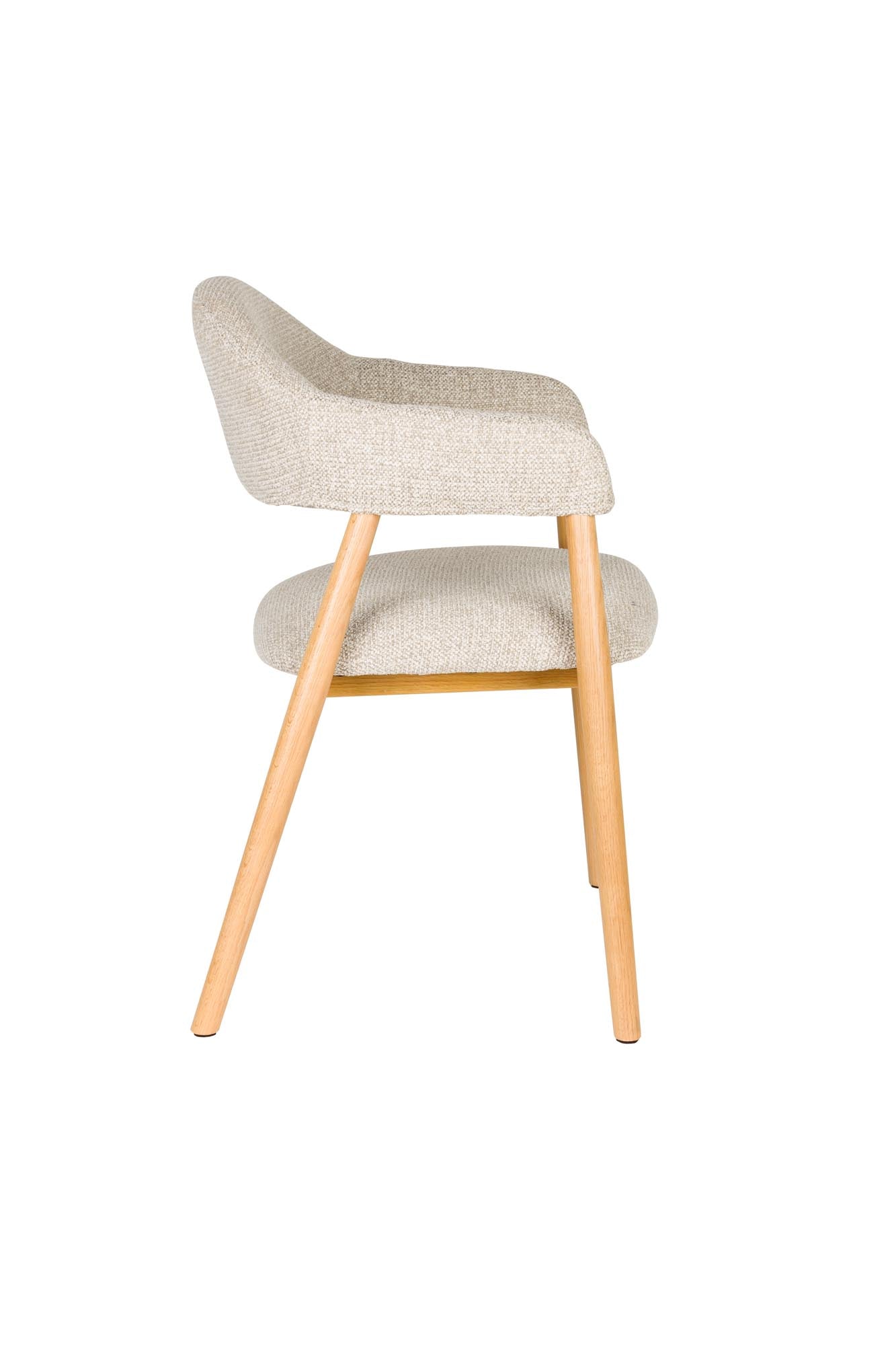Armlehnstuhl Indy Light Brown in braun präsentiert im Onlineshop von KAQTU Design AG. Stuhl mit Armlehne ist von White Label Living