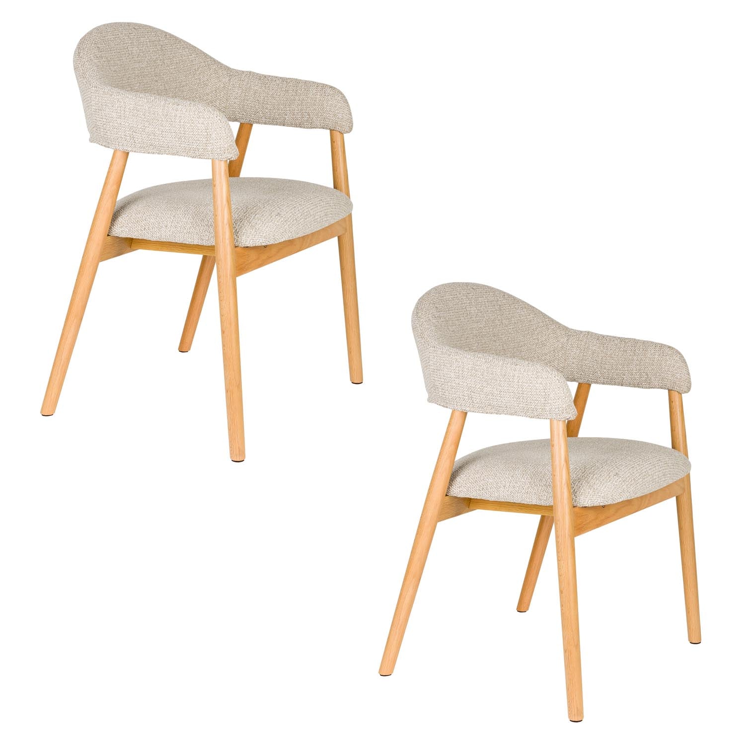 Armlehnstuhl Indy Light Brown in braun präsentiert im Onlineshop von KAQTU Design AG. Stuhl mit Armlehne ist von White Label Living